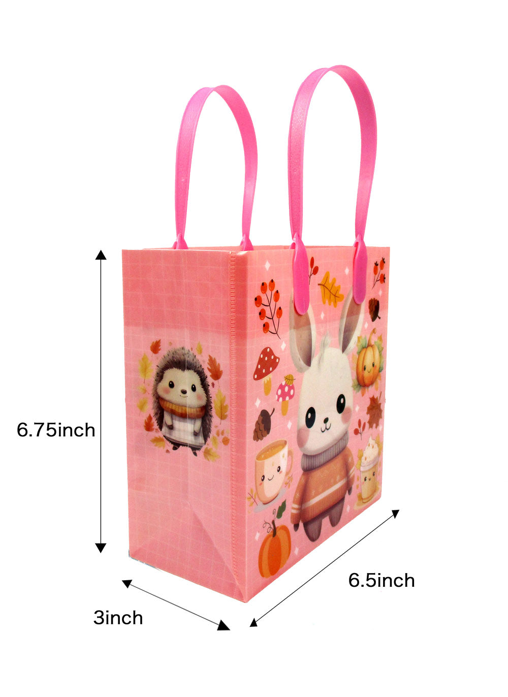 Autumn Cozy Animal Party Favor Treat Bags - Set Of 6 Or 12