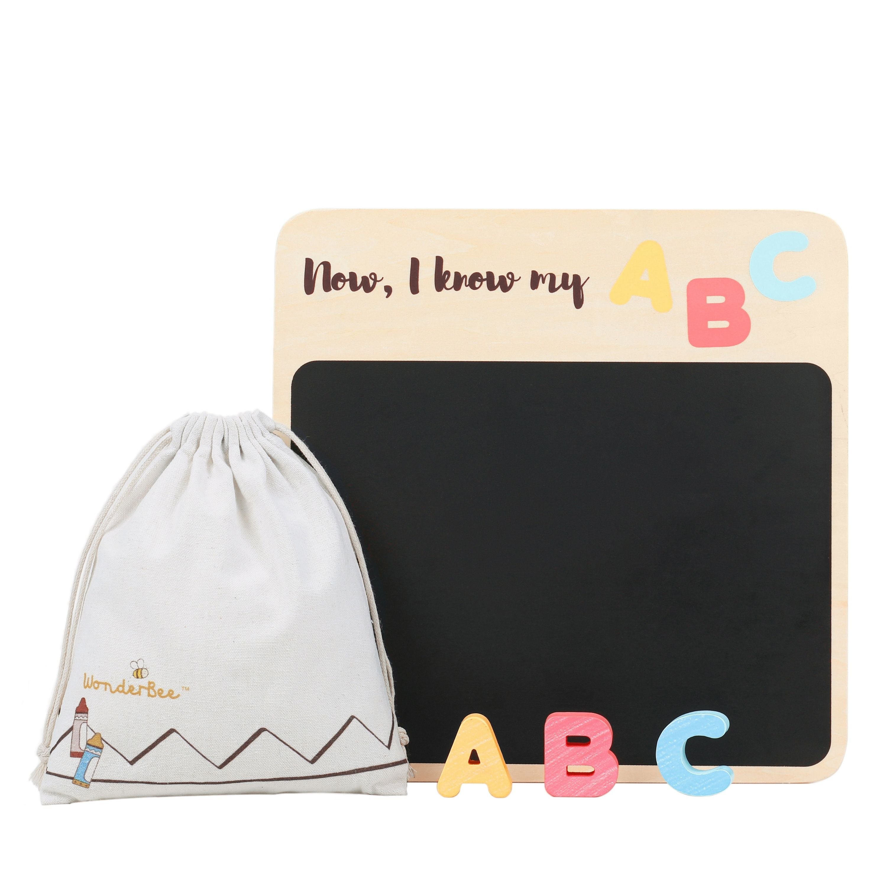 Wonderbee Wooden Alphabet Chunky Puzzle