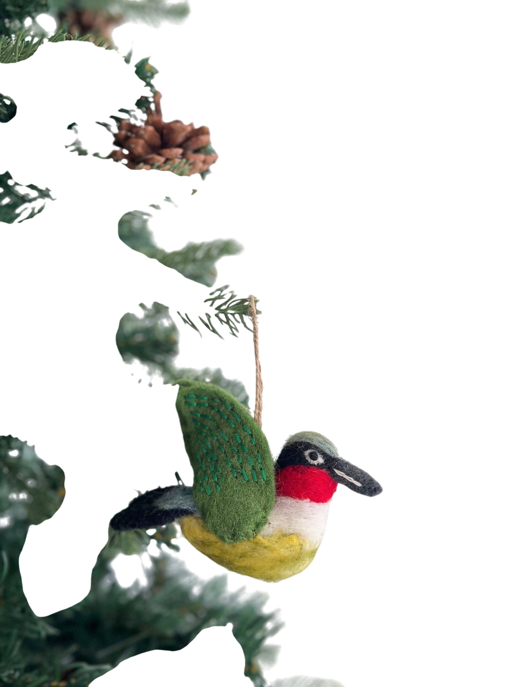 Needle Felted Hummingbird Ornament
