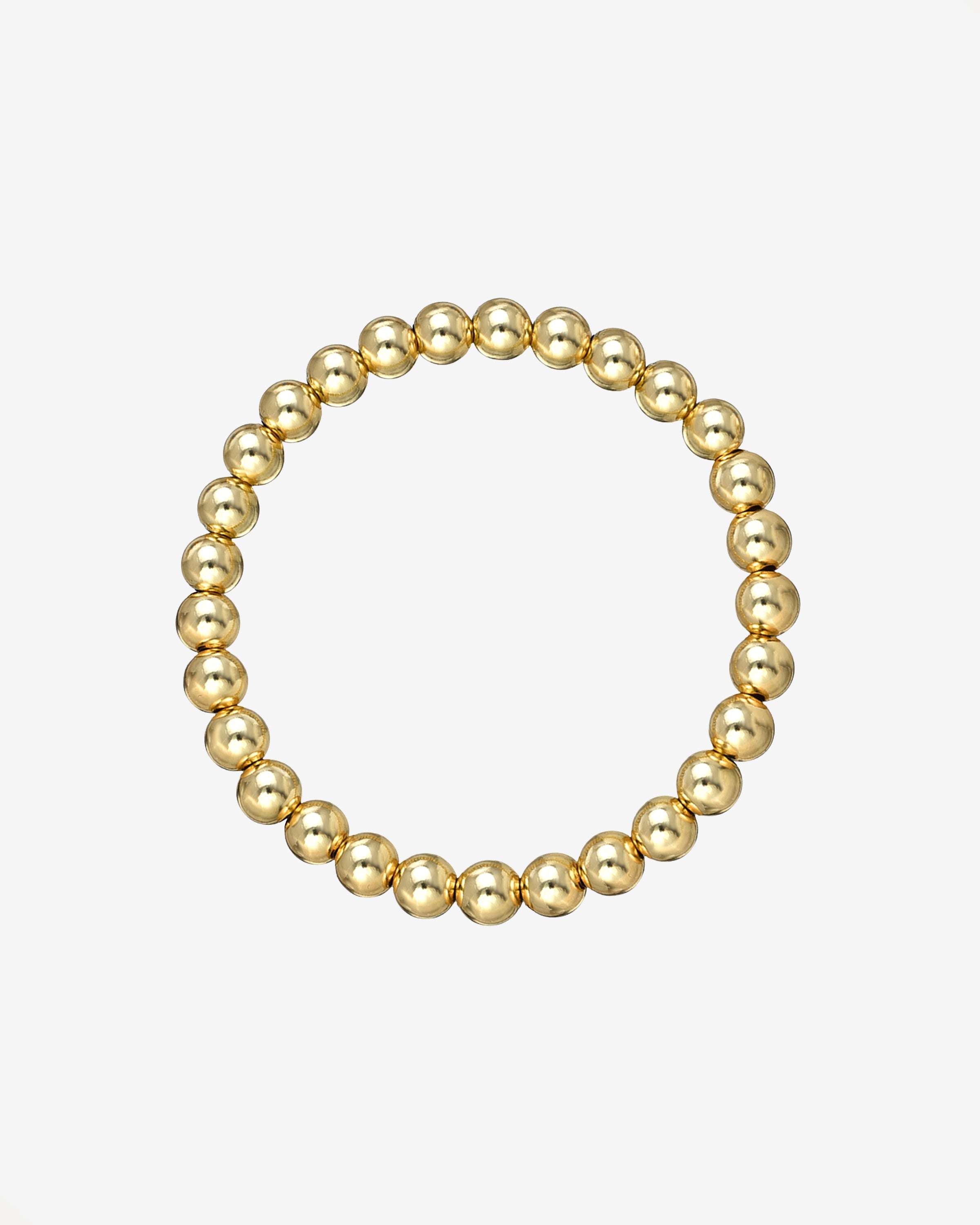 6mm Gold Bead Bracelet