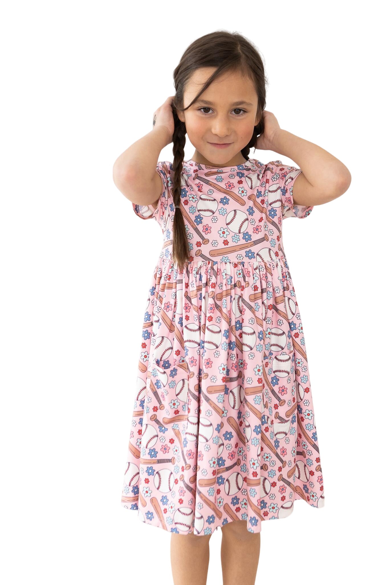 Batter Up S/s Pocket Twirl Dress