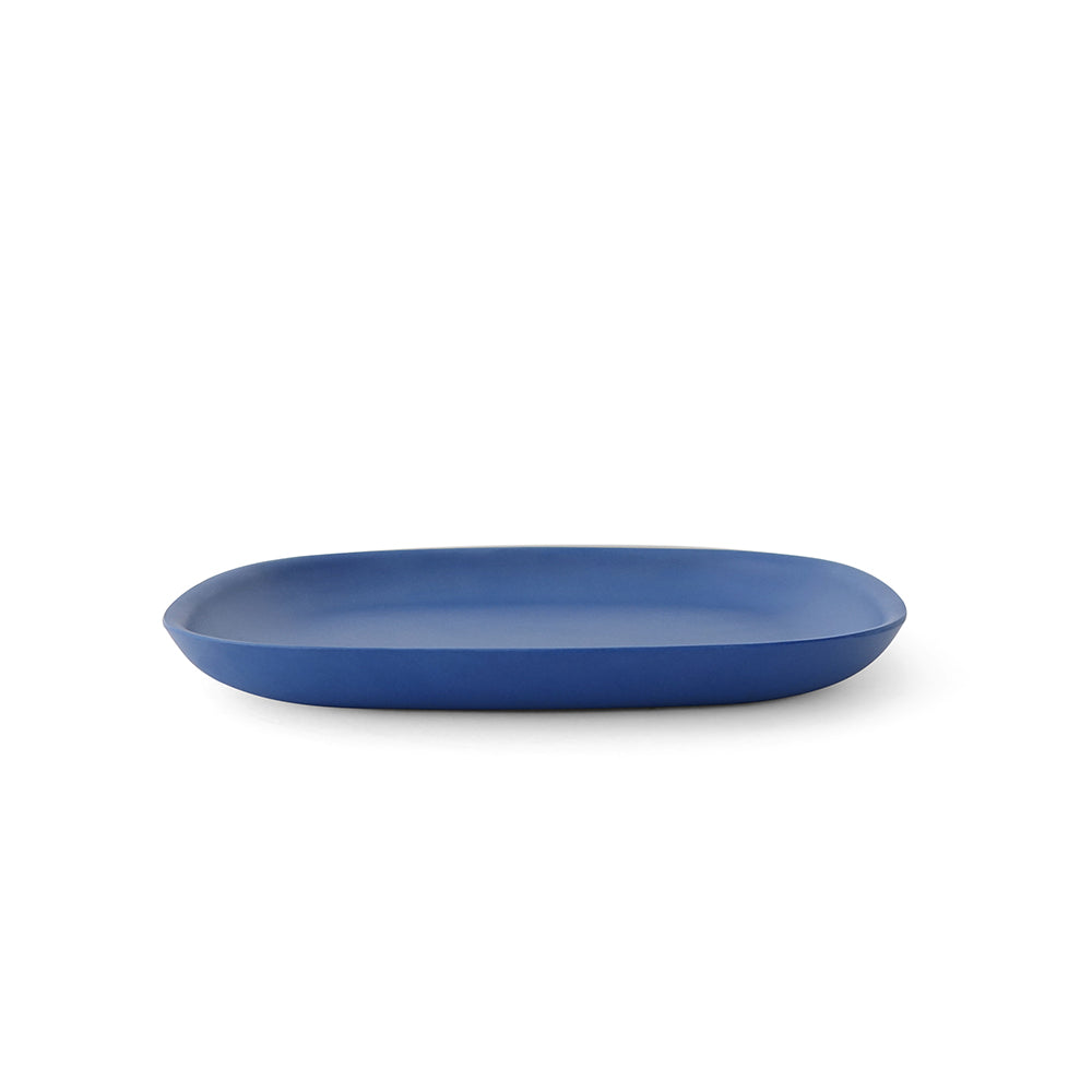 Bamboo Medium Plate - 4 Piece Set - Royal Blue