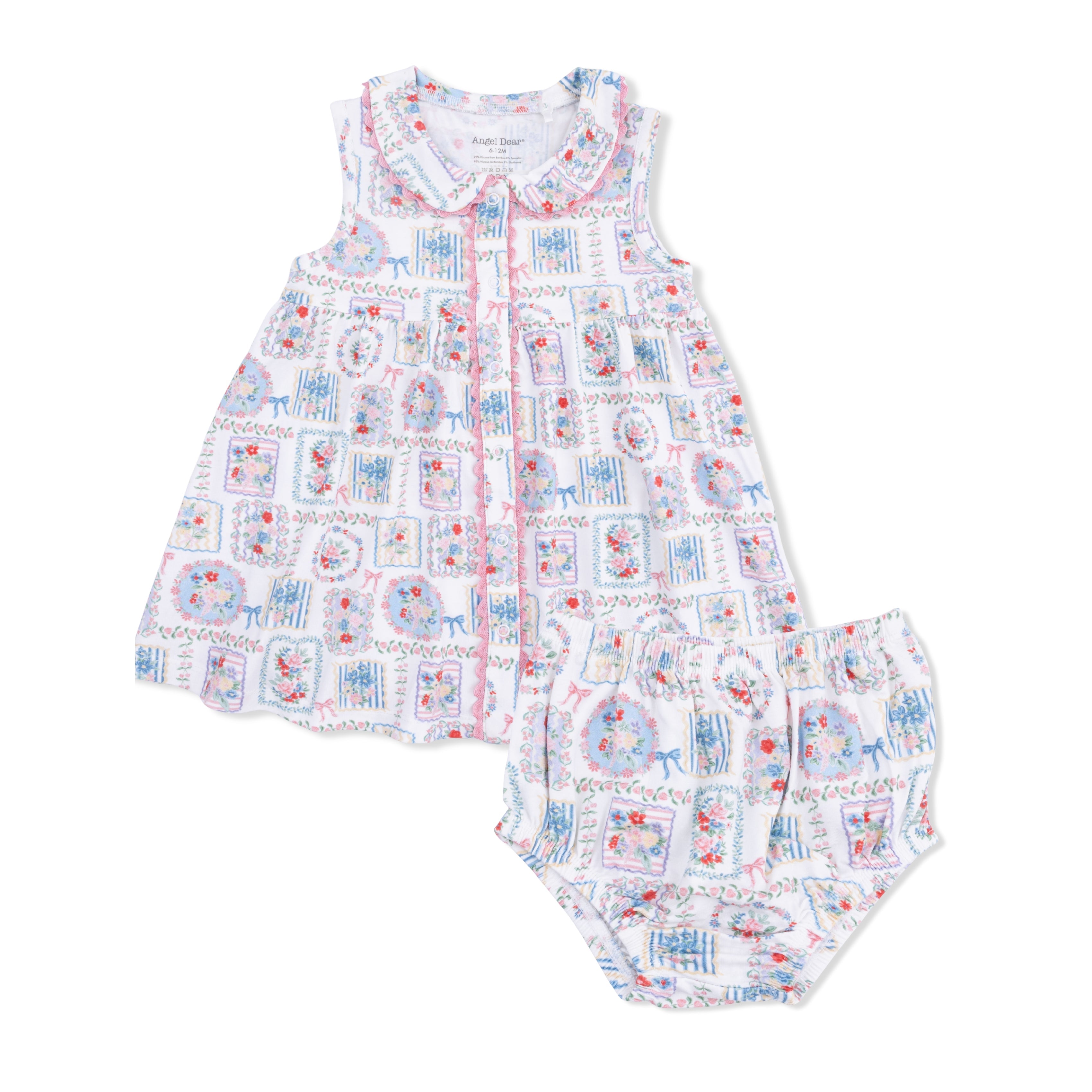 Julep's Floral Patchwork - Jill Dress With Bloomer & Knot Headband Set