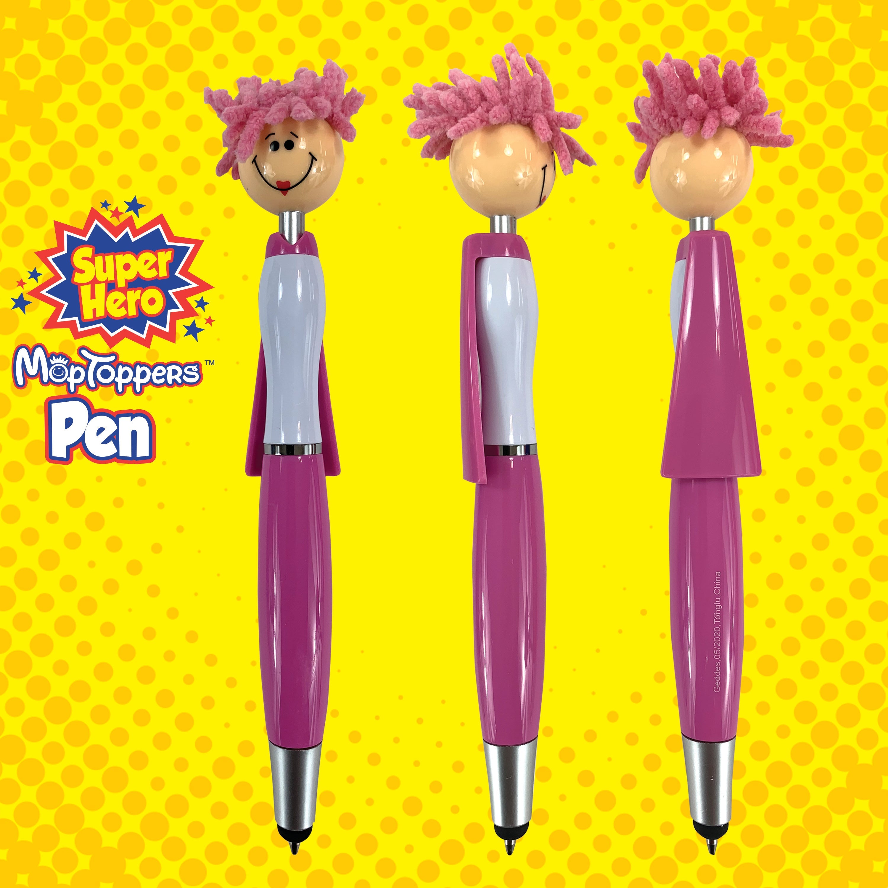Super Hero Moptoppers™ Stylus Pens - 18 Per Tub