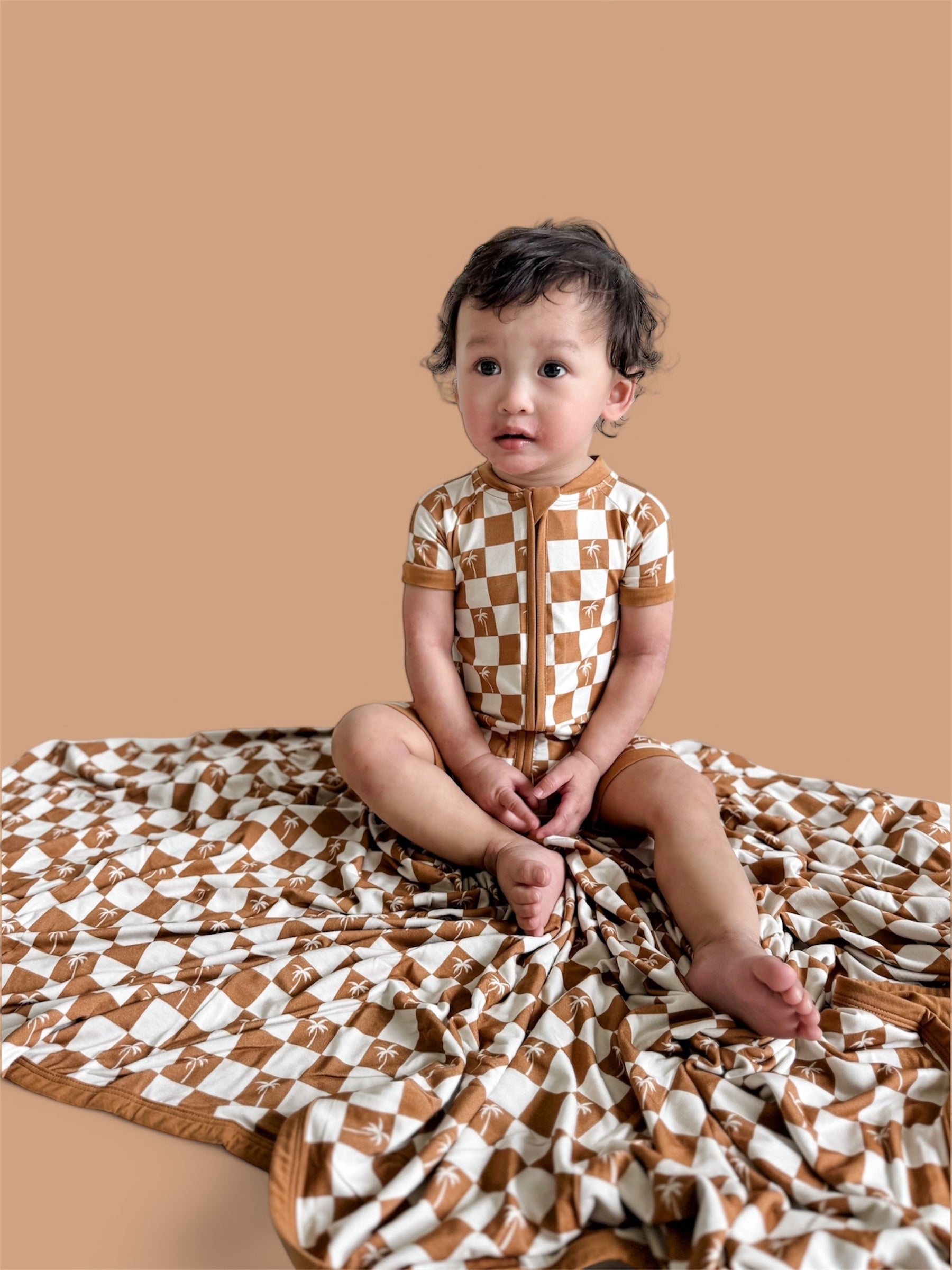 Exclusive Sandy Beach Checkers Dream Shortie