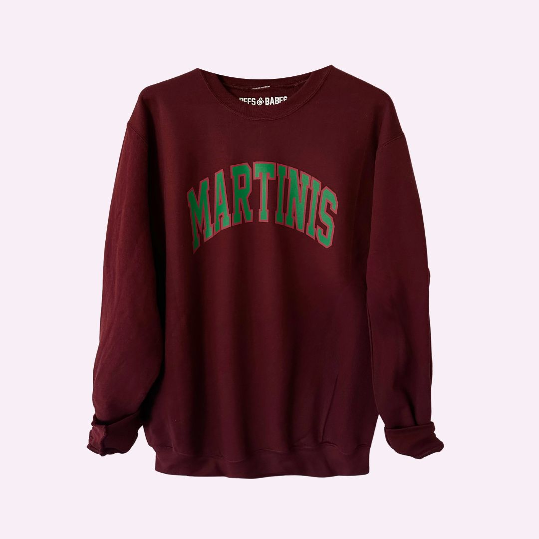 Martinis ♡ Sweatshirt With Customizable Cuff