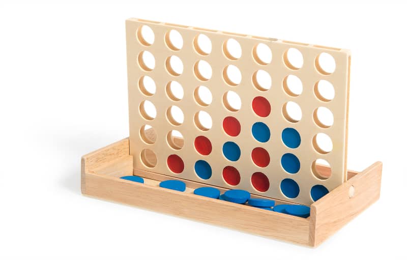 4 In A Row Wooden Board Game - Recreational Toy - Moulin Roty