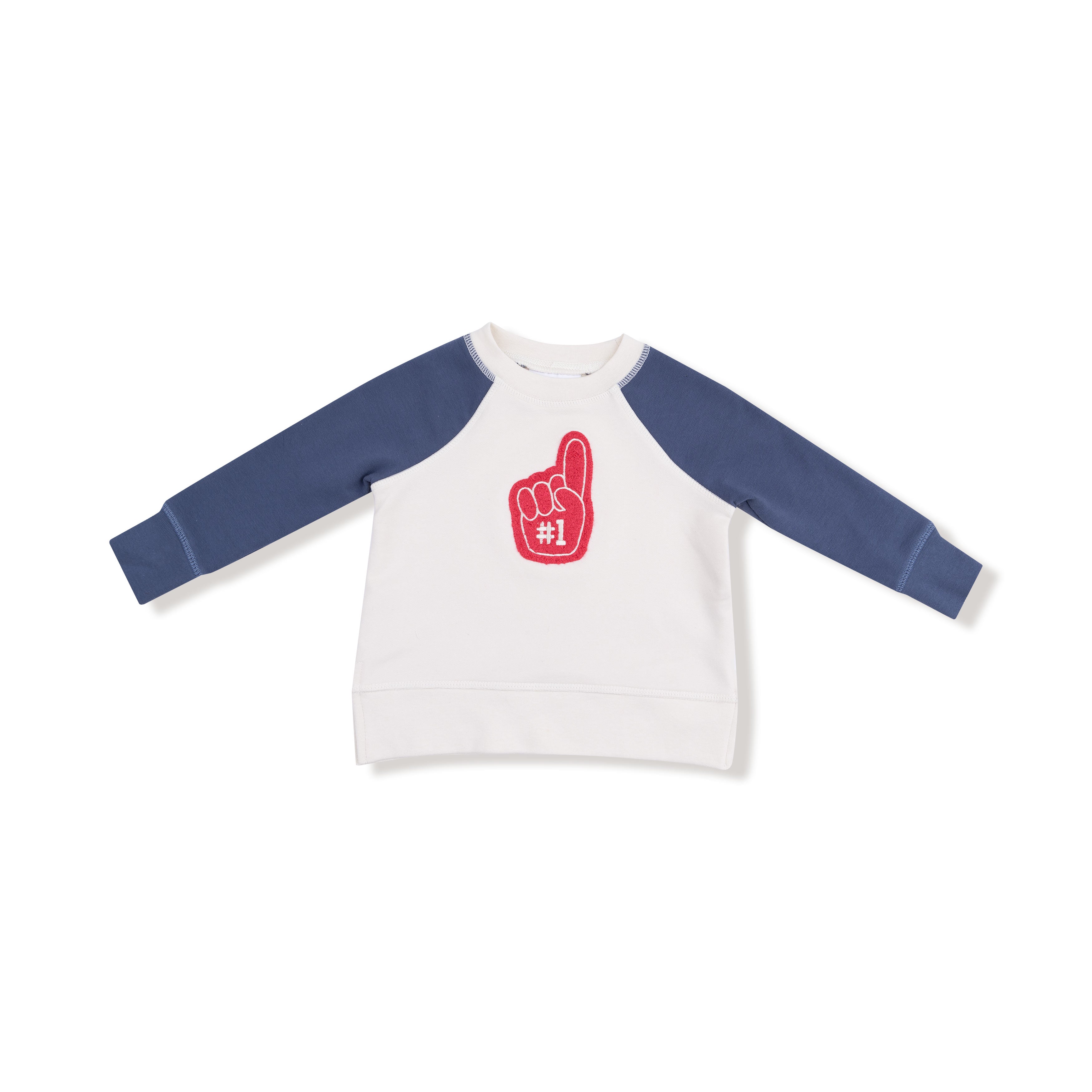 Raglan Sweatshirt With Red #1 Patch