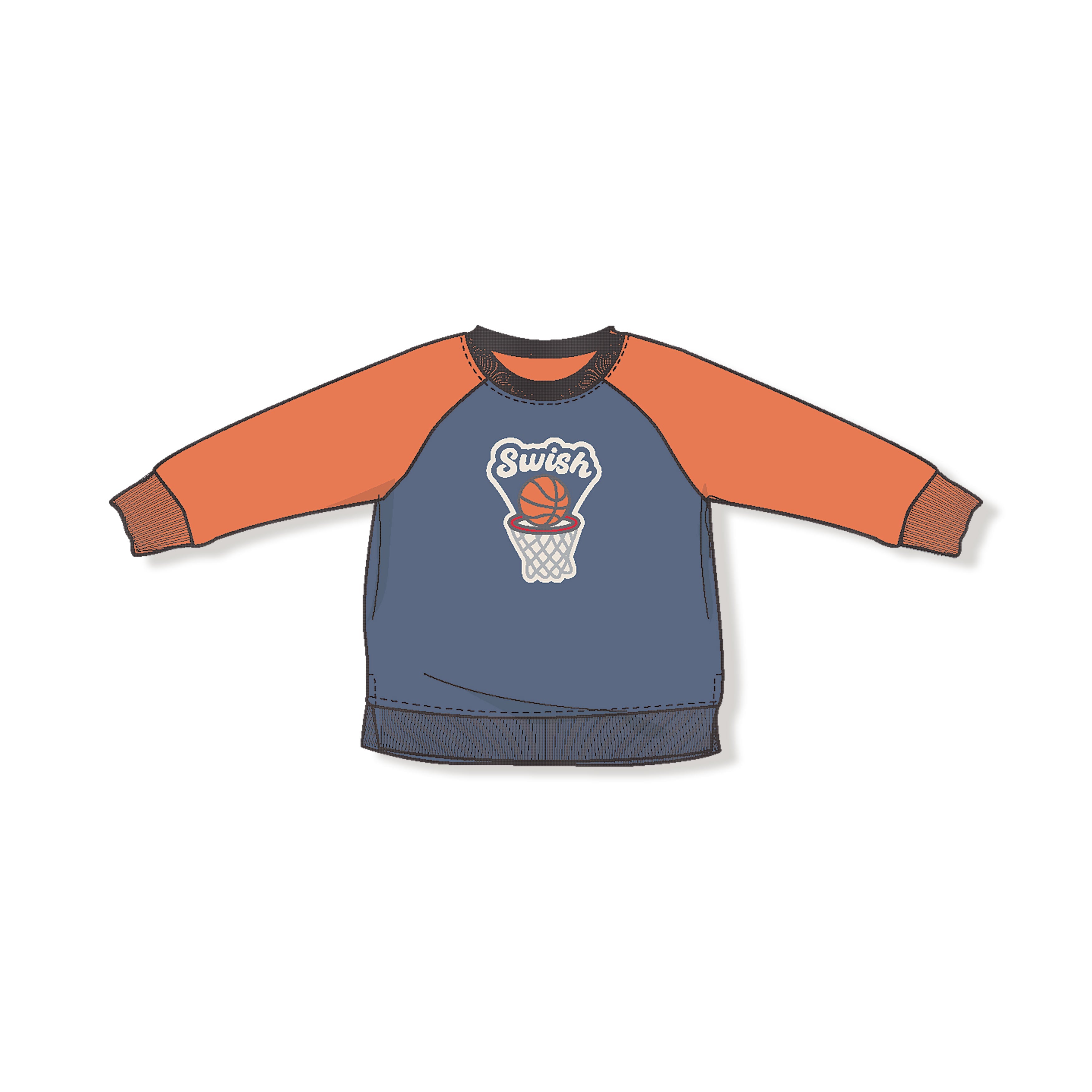 Basketbal Raglan Sweatshirt