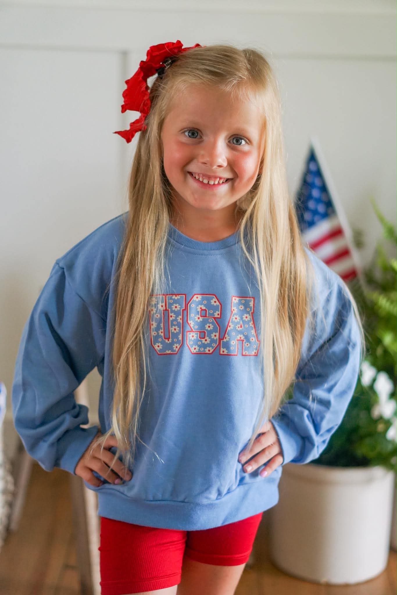Usa Daisy Crewneck Sweatshirt - More Colors