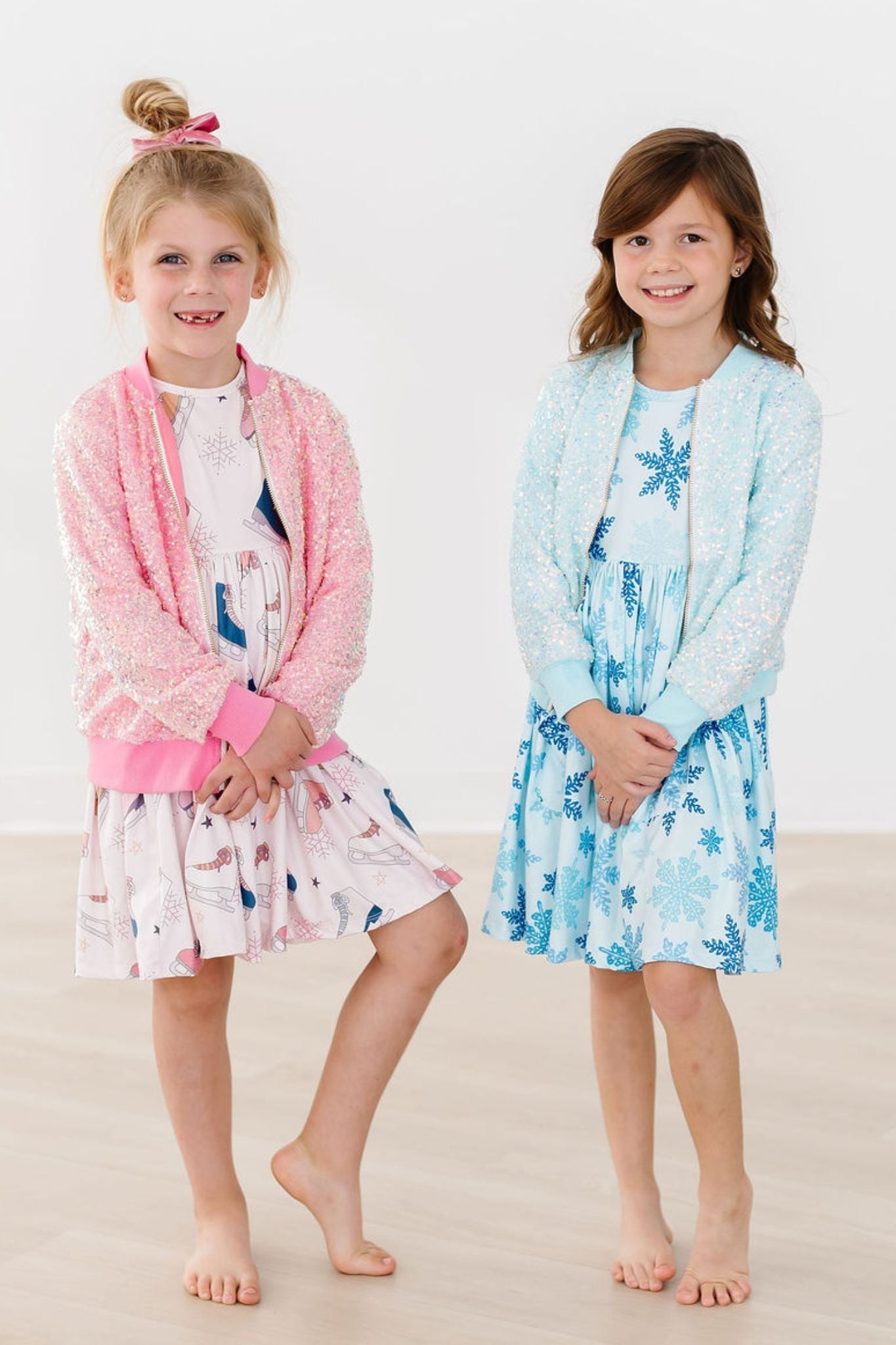 Sale Figure Skate 3/4 Sleeve Twirl Dress