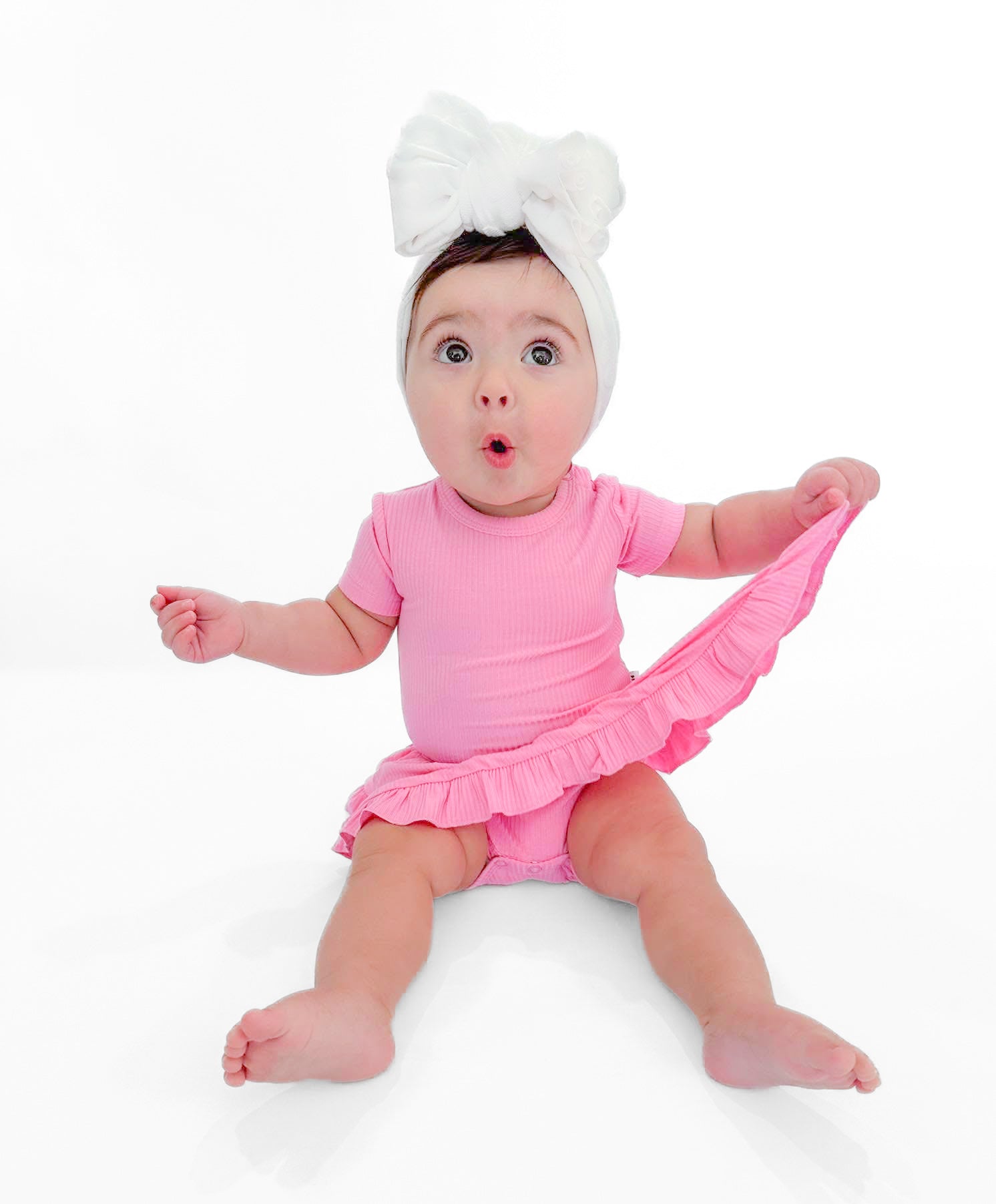 Taffy Pink Bamboo Skirted Bodysuit