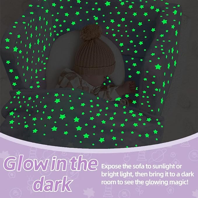 Children's Fold Out Sofa With Blanket -glowsofa