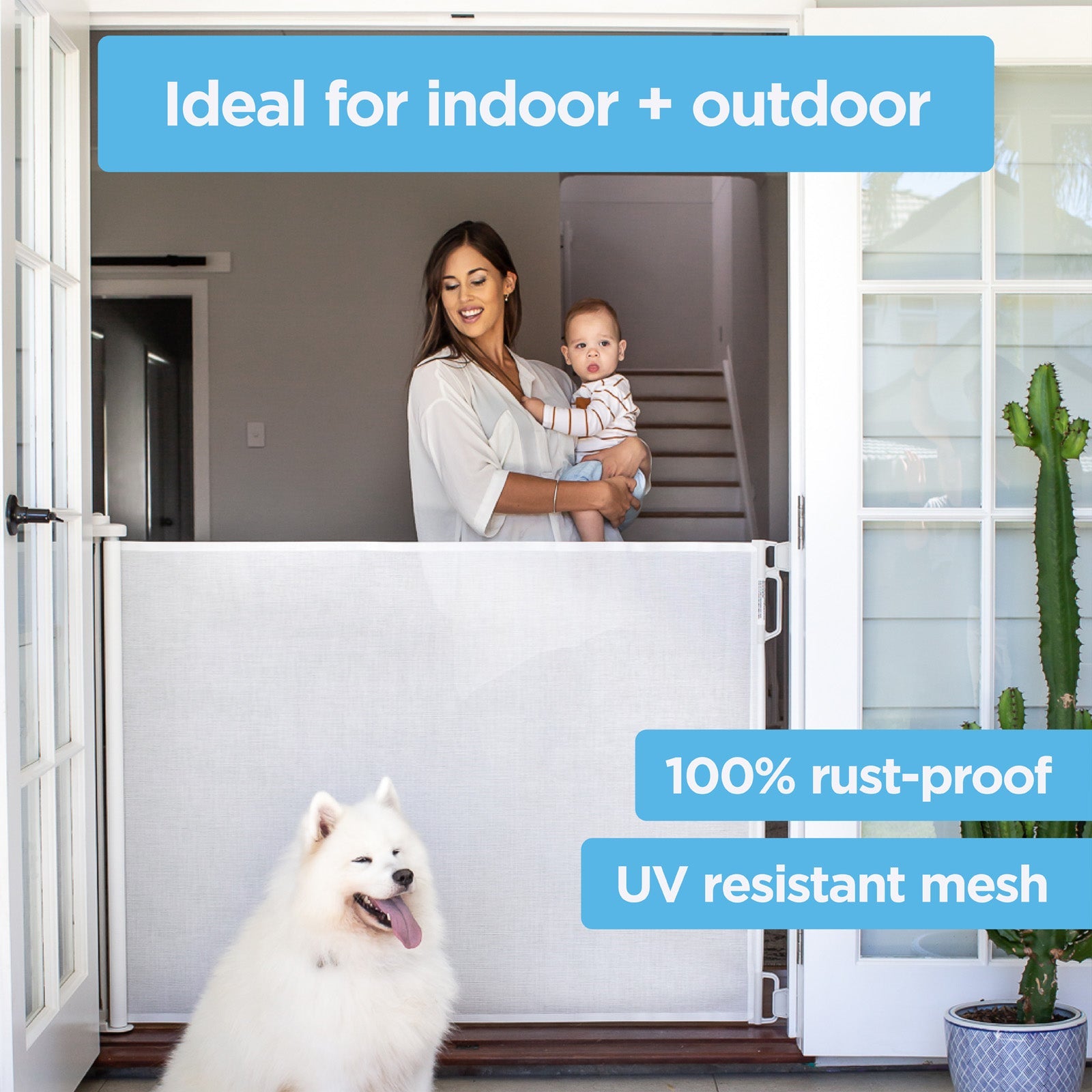 Retractable Baby Gate | 71" W X 41" H | Refurb | No Returns