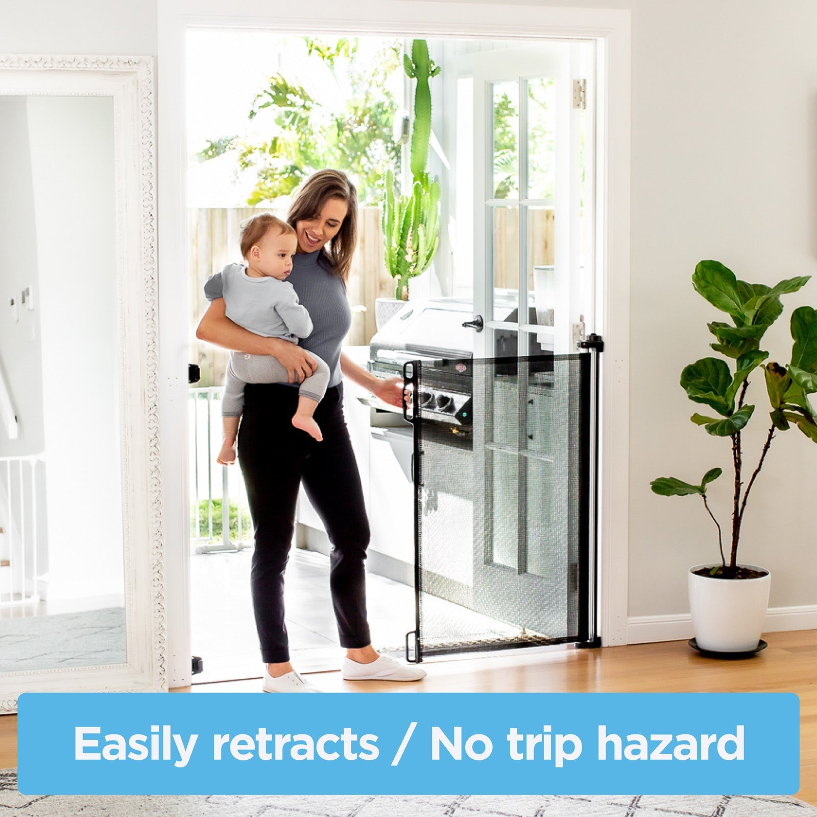 Retractable Baby Gate | 71" W X 41" H | Refurb | No Returns