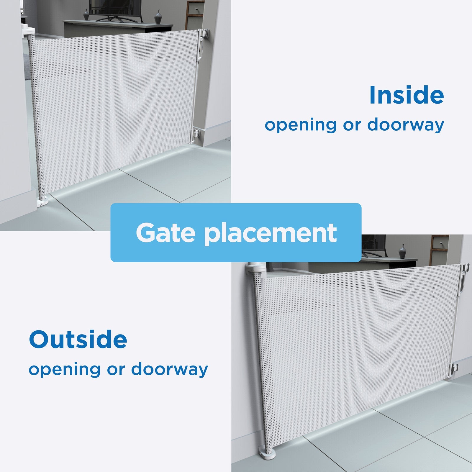 Retractable Baby Gate | 71" W X 41" H | Refurb | No Returns