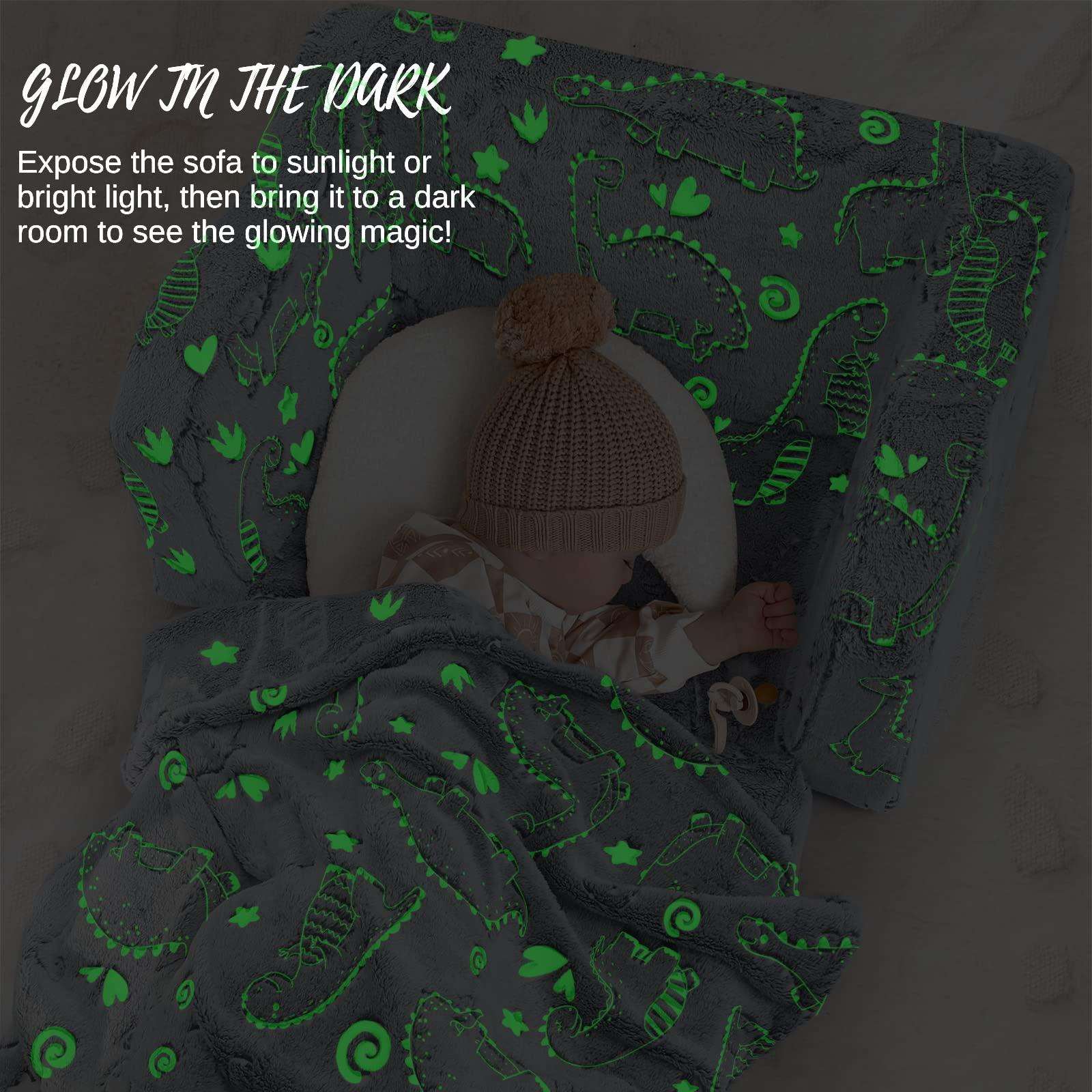 Children's Fold Out Sofa With Blanket -glowsofa