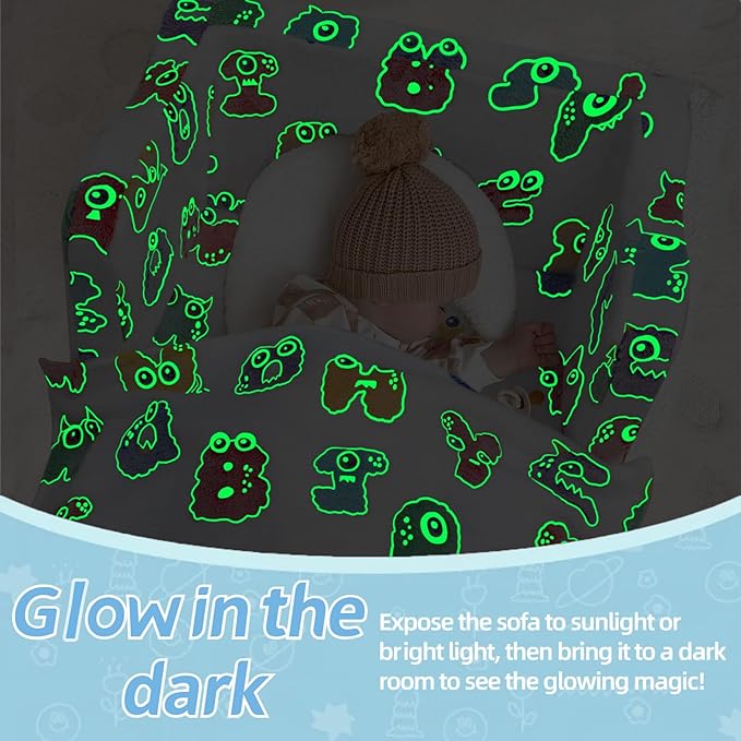 Children's Fold Out Sofa With Blanket -glowsofa