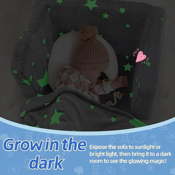 Children's Fold Out Sofa With Blanket -glowsofa