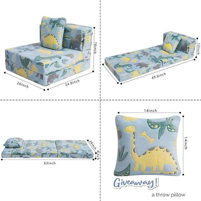 Convertible Kids Foldable Floor Mattress