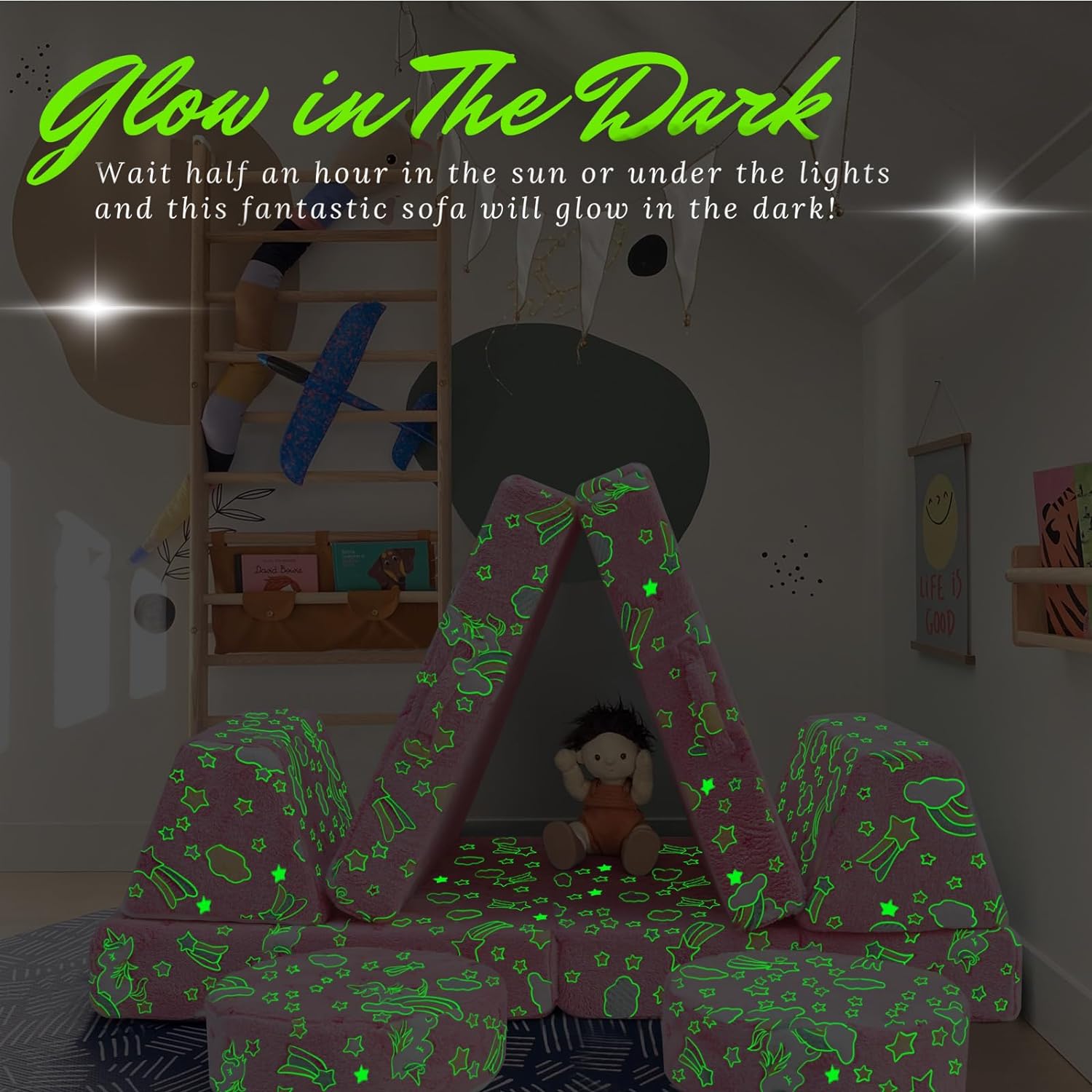 8-piece Kids Play Couch|glowsofa