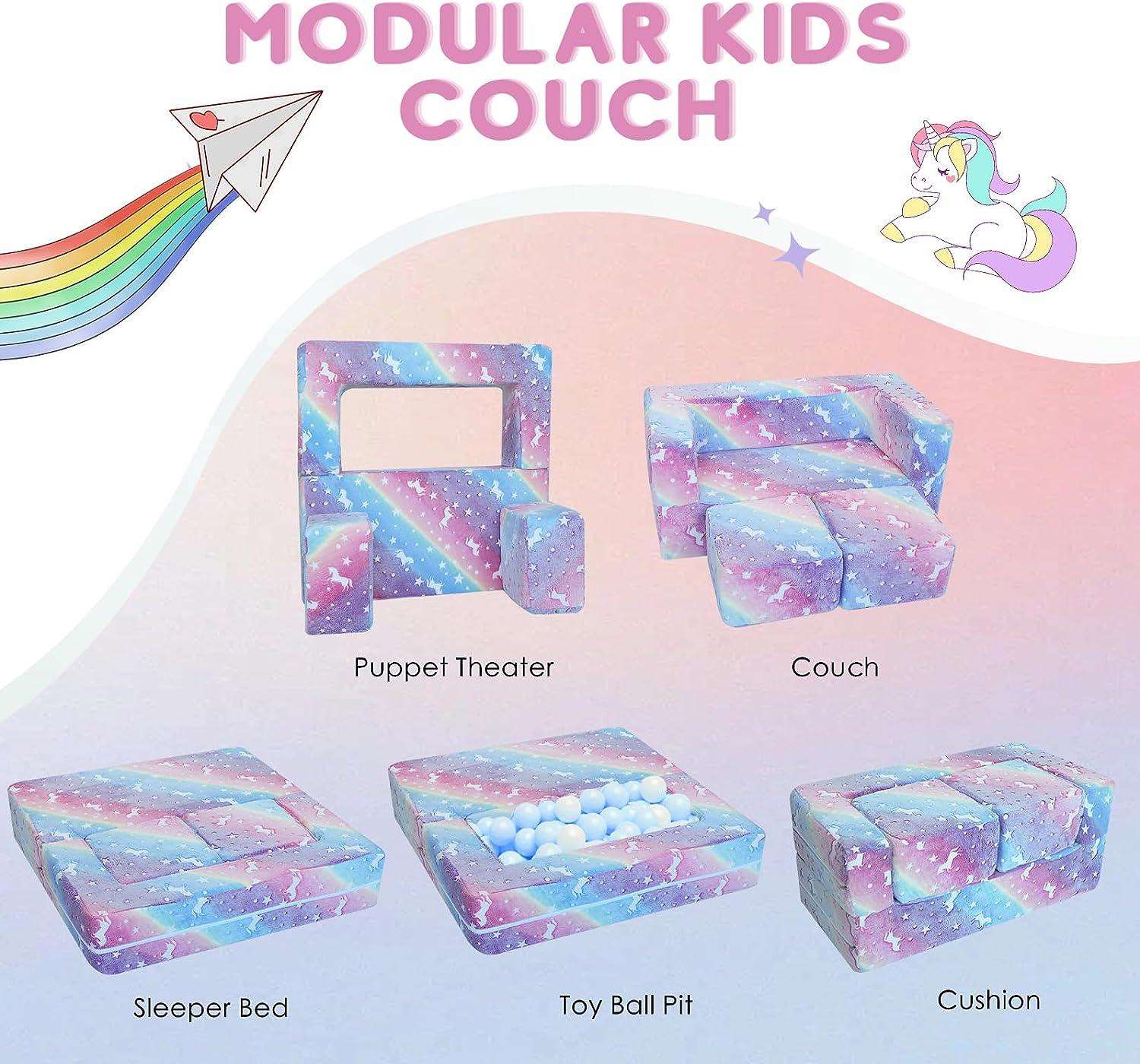 Convertible Kids Modular Couch-glow Pattern