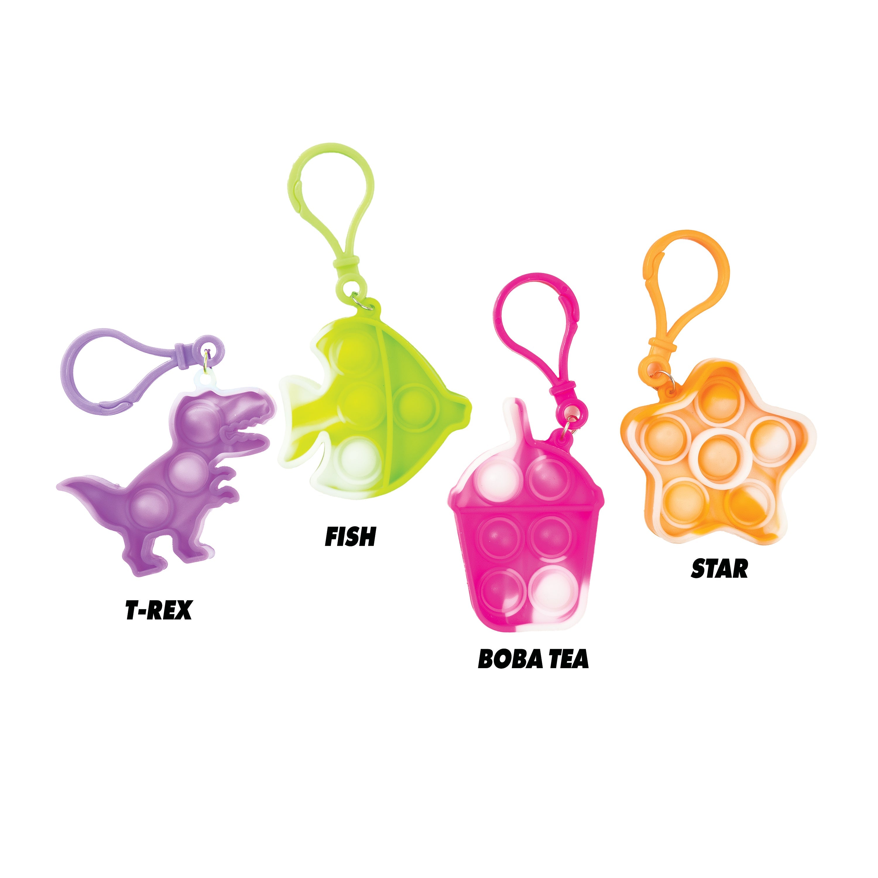 Fidget Poppers Keychain - 100 Per Bag