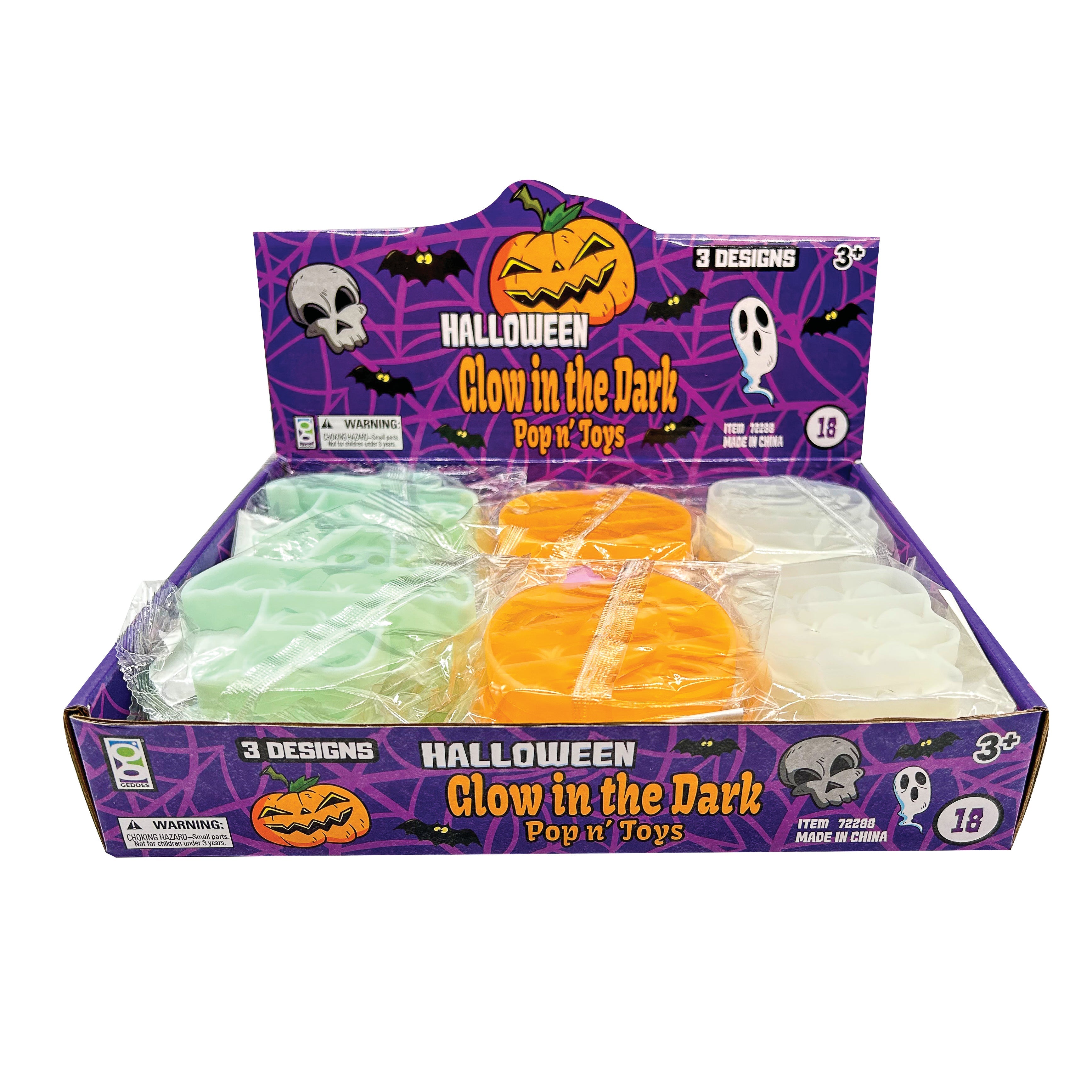 Halloween Glow-in-the-dark Pop ‘n’ Toys