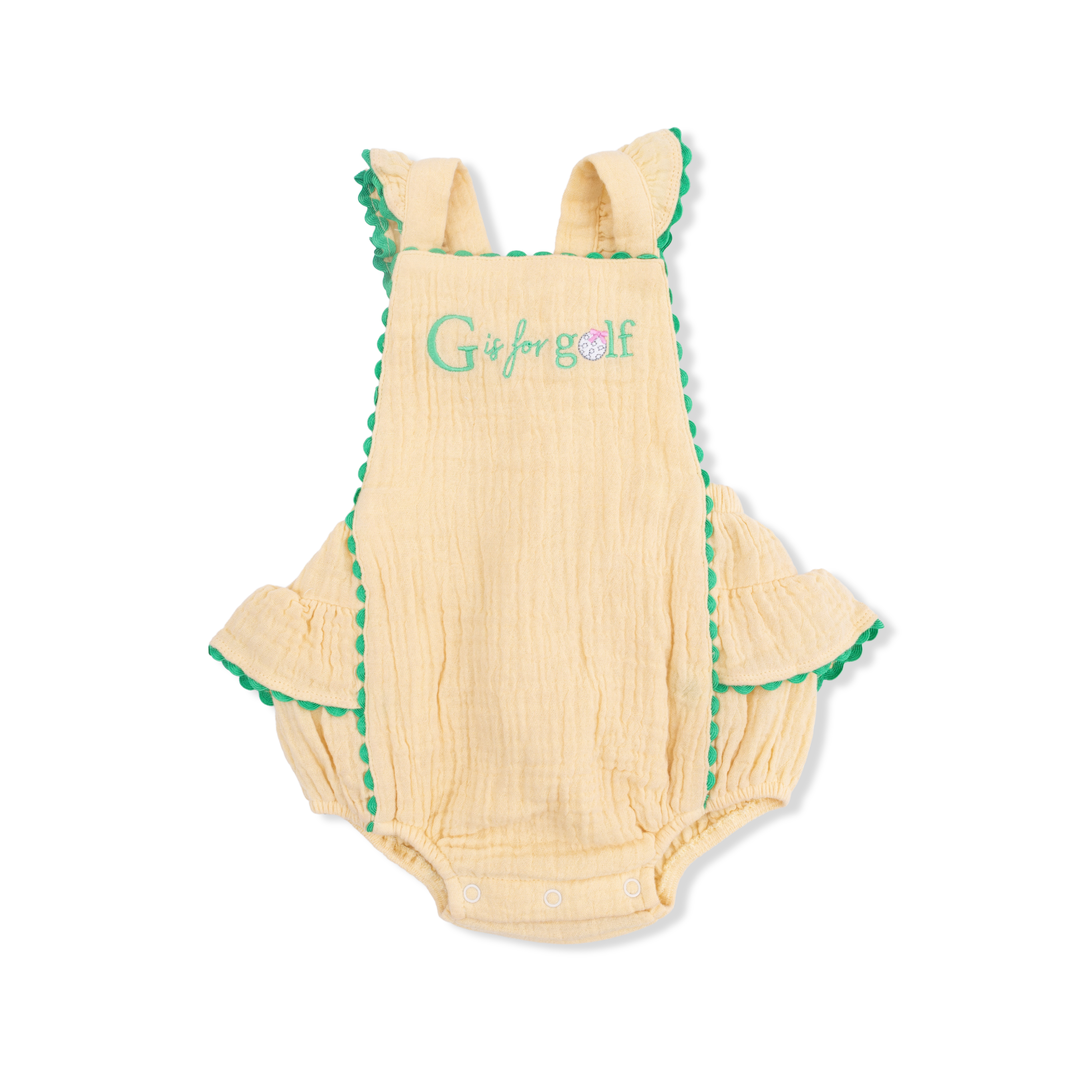'g' Is For Golf - Ric Rac Ruffle Sunsuit