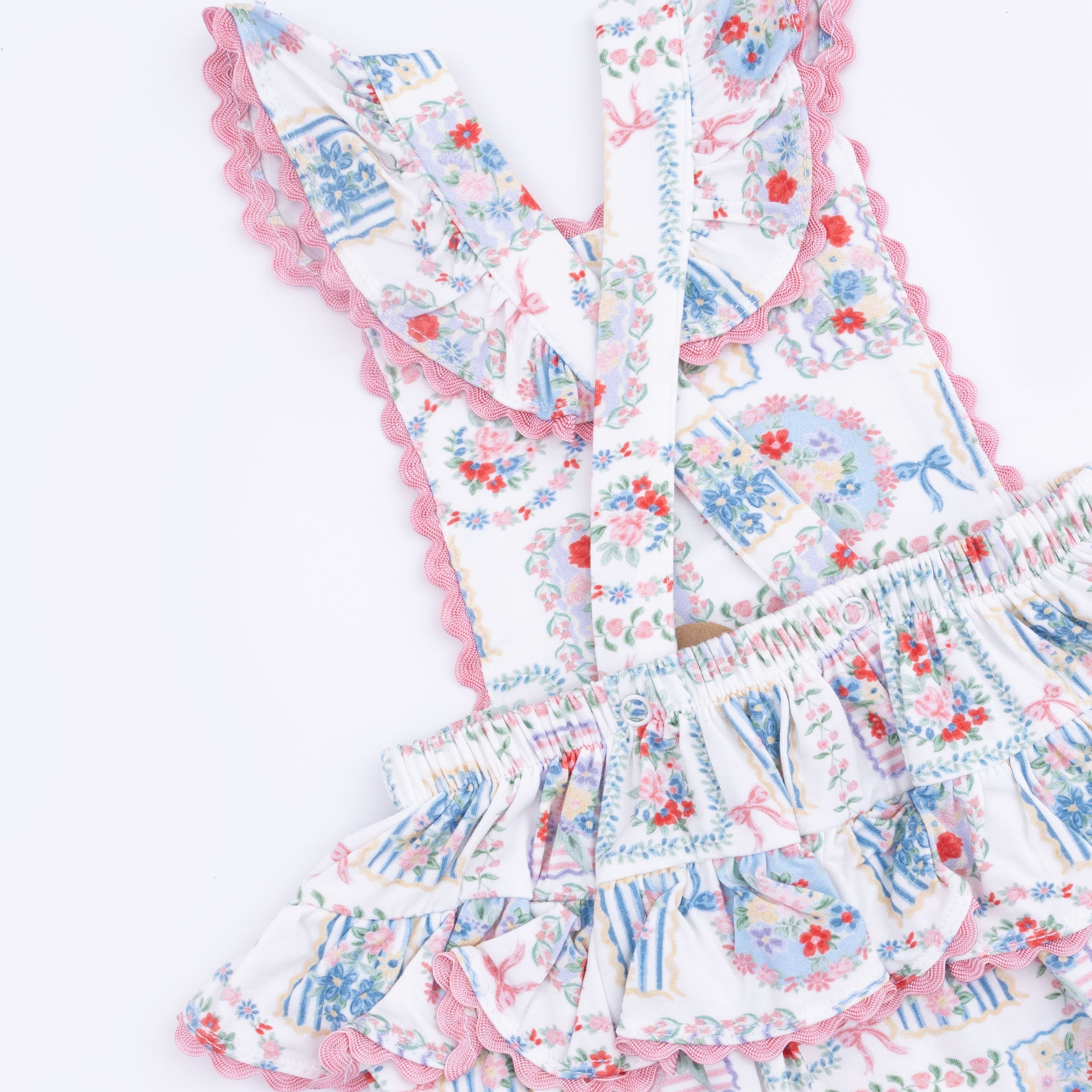 Julep's Floral Patchwork - Ric Rac Ruffle Sunsuit