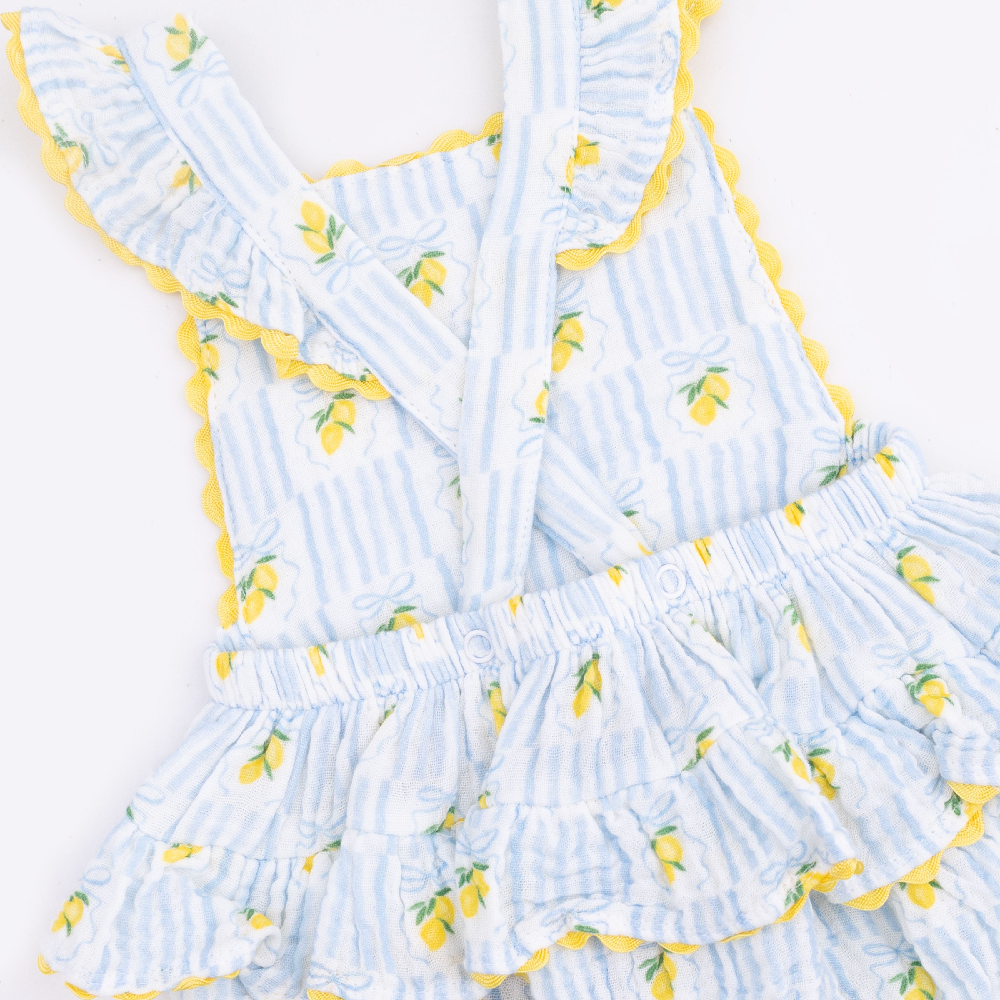 Lovely Lemons - Ric Rac Ruffle Sunsuit & Sun Hat