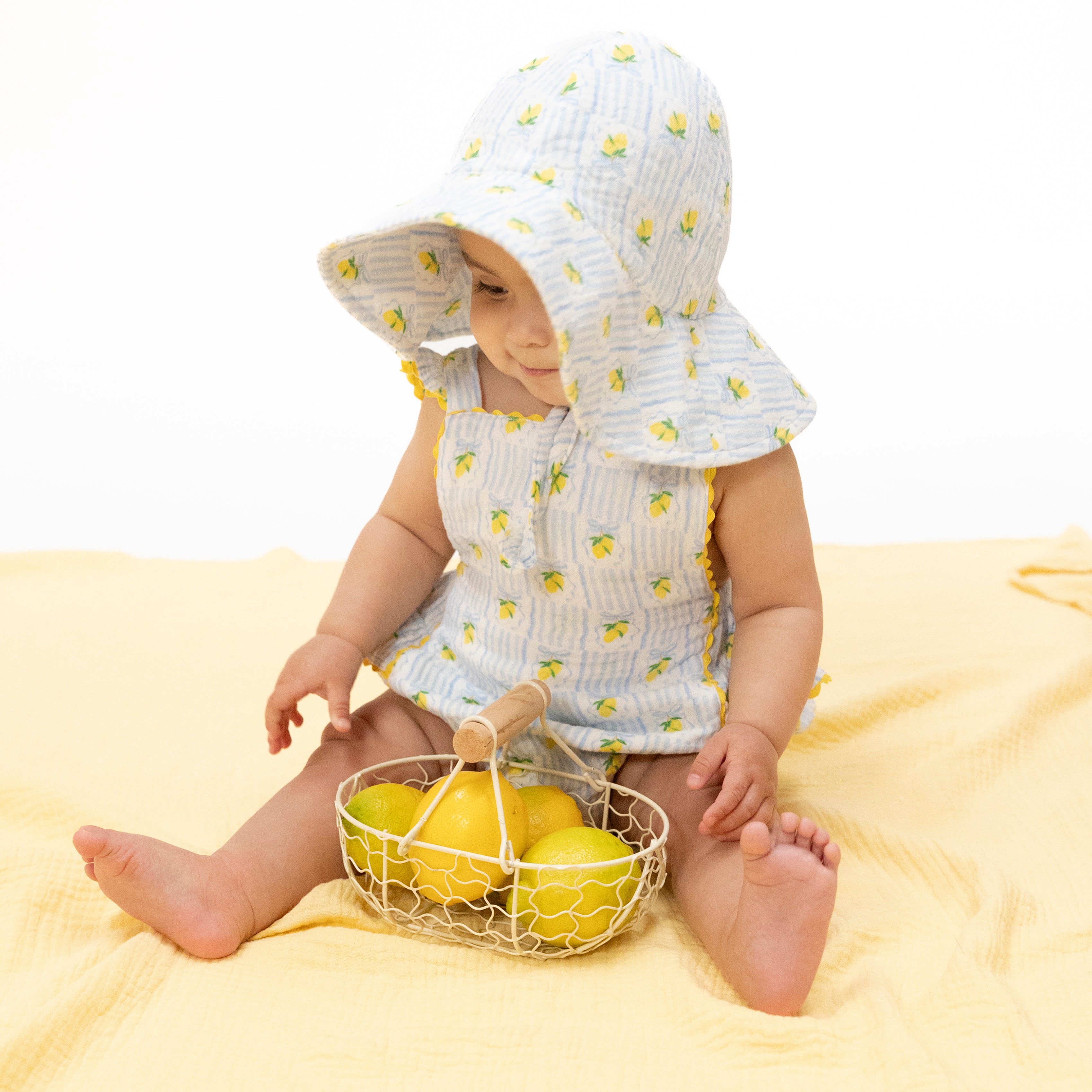 Lovely Lemons - Wide Brim Sun Hat