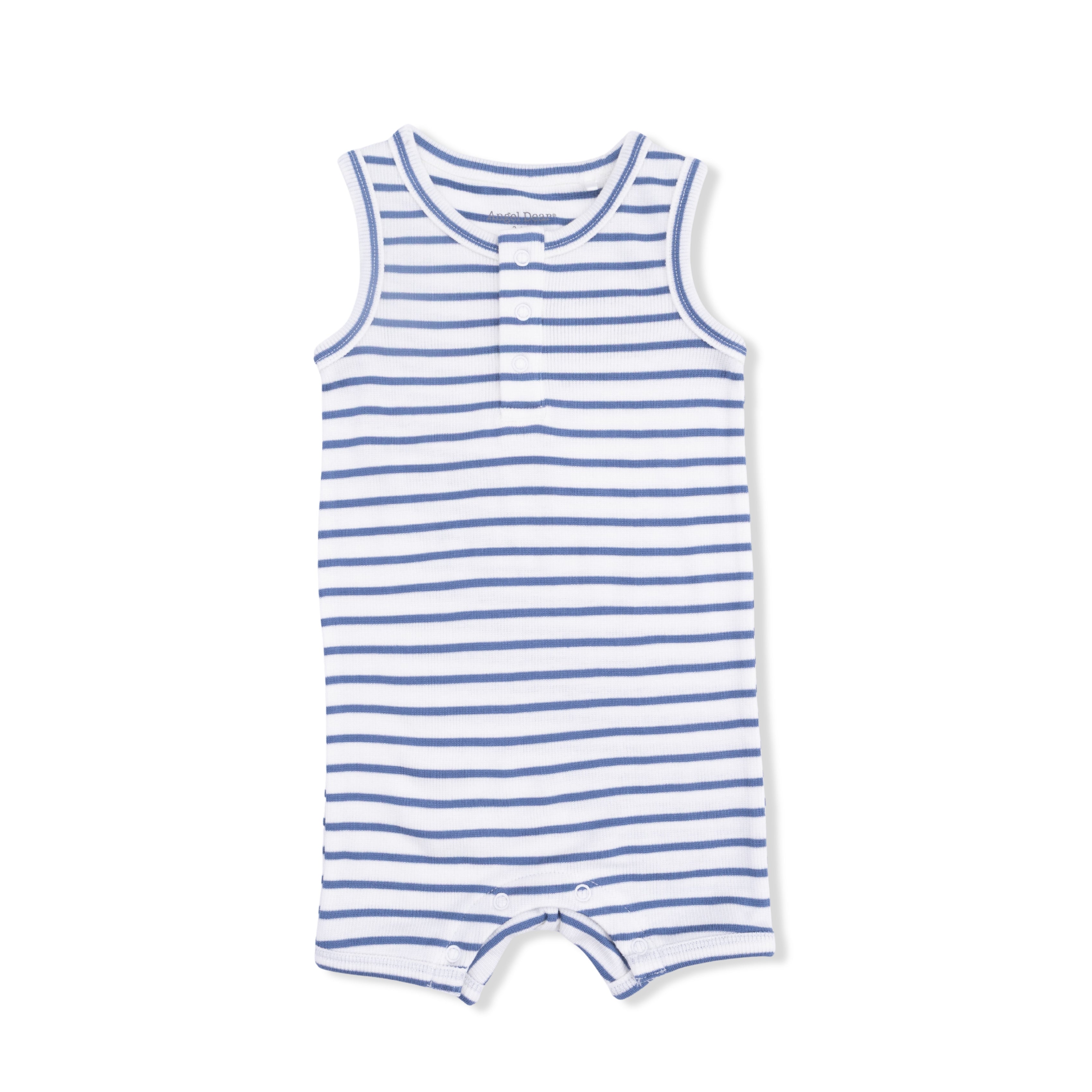Navy Stripe - Henley Shortie Romper