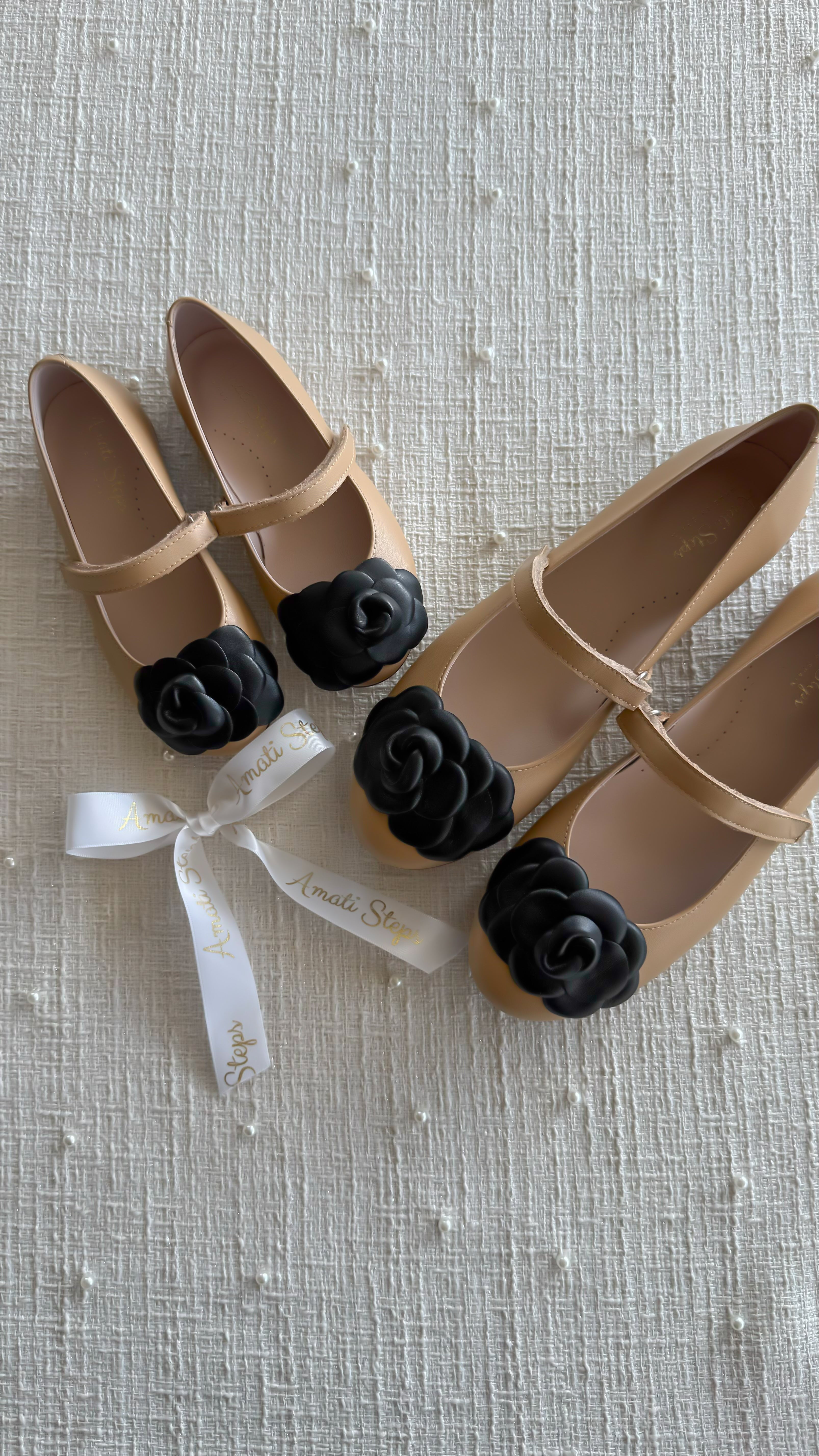 Camille- Women's Tan/black Leather Mary Jane Shoes