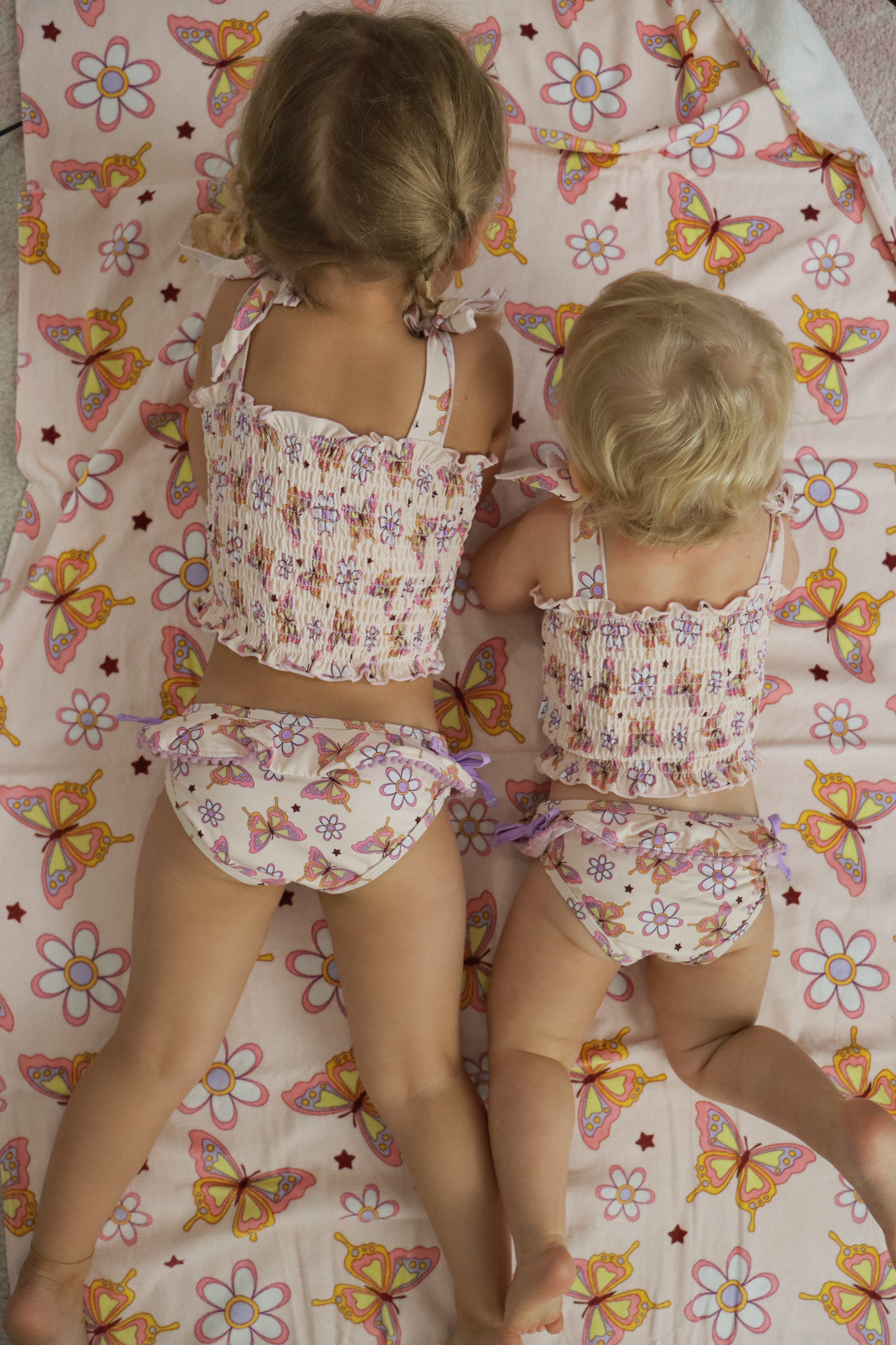 Blossomin’ Butterfly Dream Smocked Tankini Two Piece Swim Suit