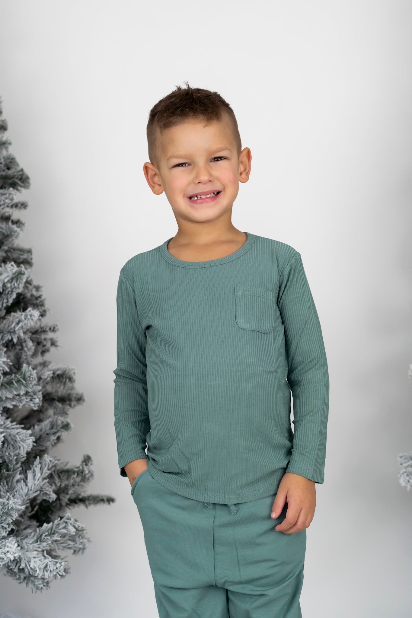 Sage Rib Dream Pocket Tee