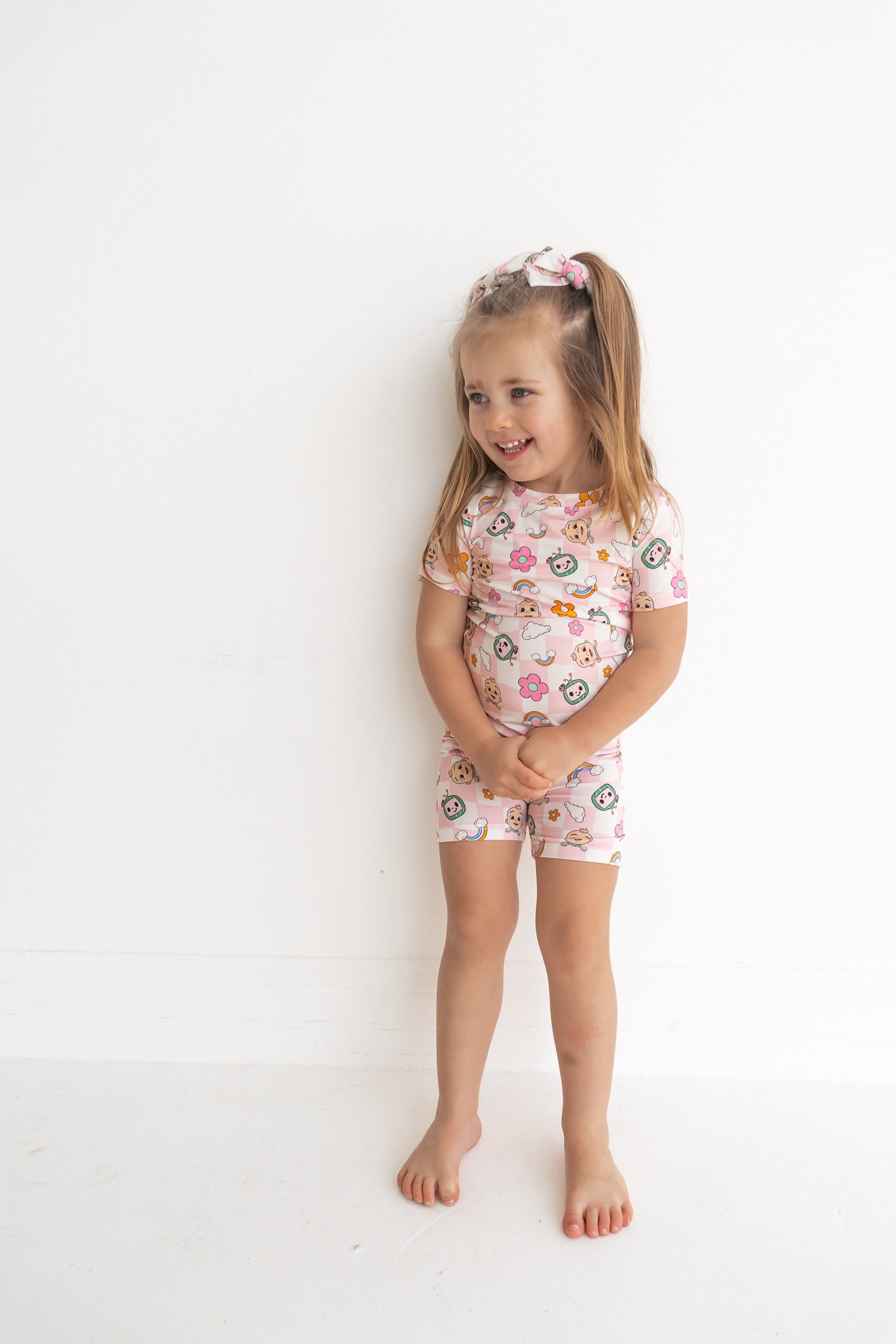 Dream Big Little Co X Cocomelon Jj Rainbow Checkers Dream Short Set
