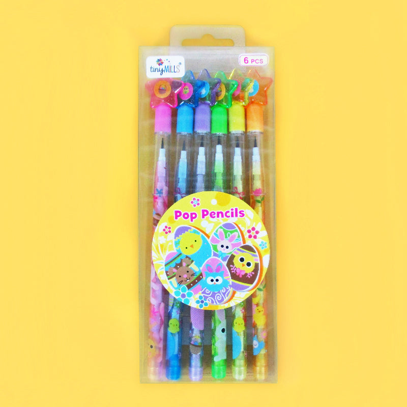 Easter Stackable Point Pencils - Set Of 6