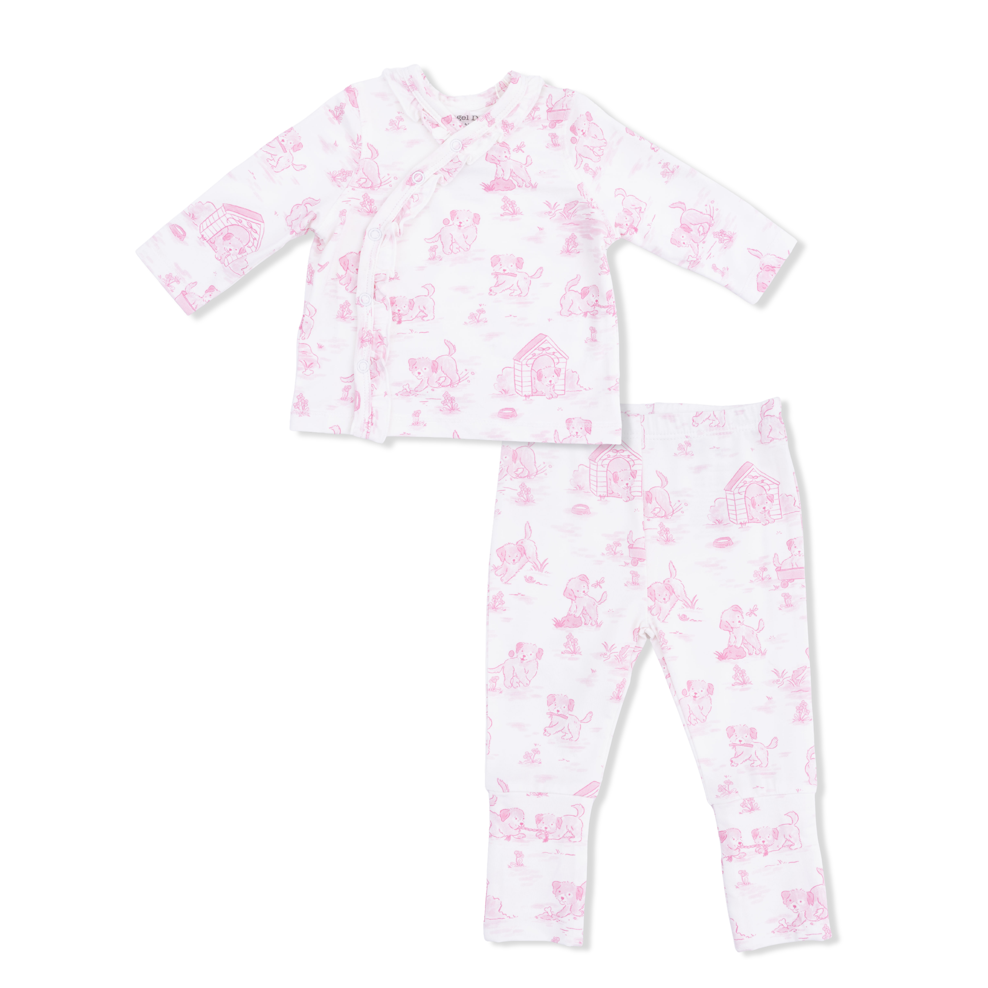 Puppy Toile Pink - Take Me Home Set With Convertible Pant