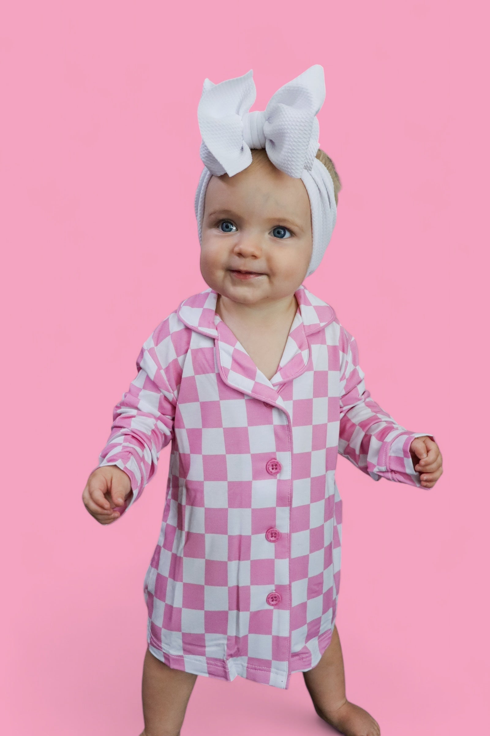 Bubblegum Checkers Girl's Dream Gown