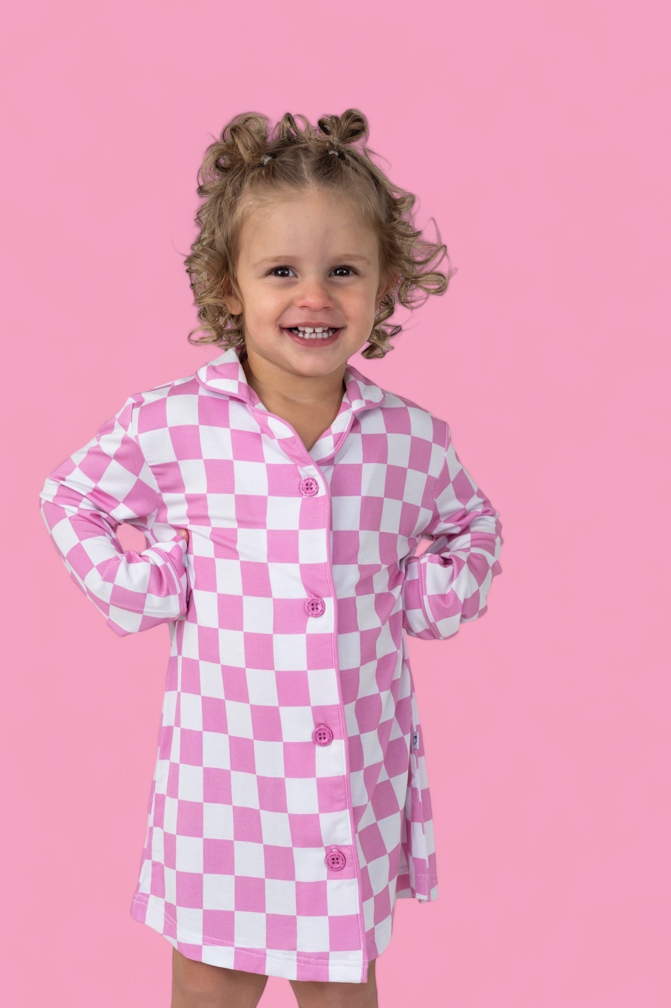 Bubblegum Checkers Girl's Dream Gown