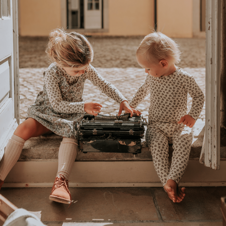 The Printed Legging - Neutral Floral