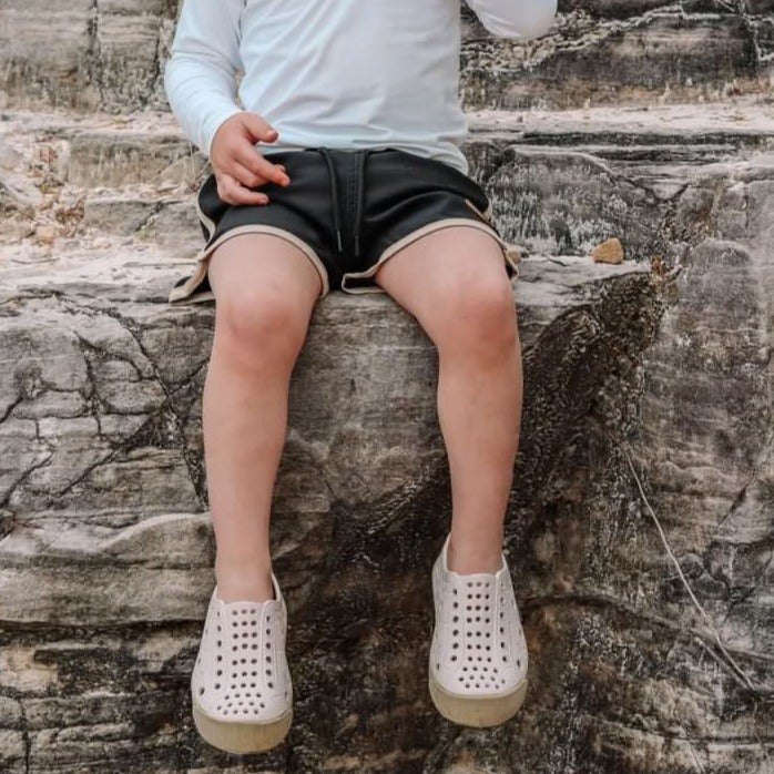 Toddler Perforated Slip On Water Sneakers in Cream - Curbside