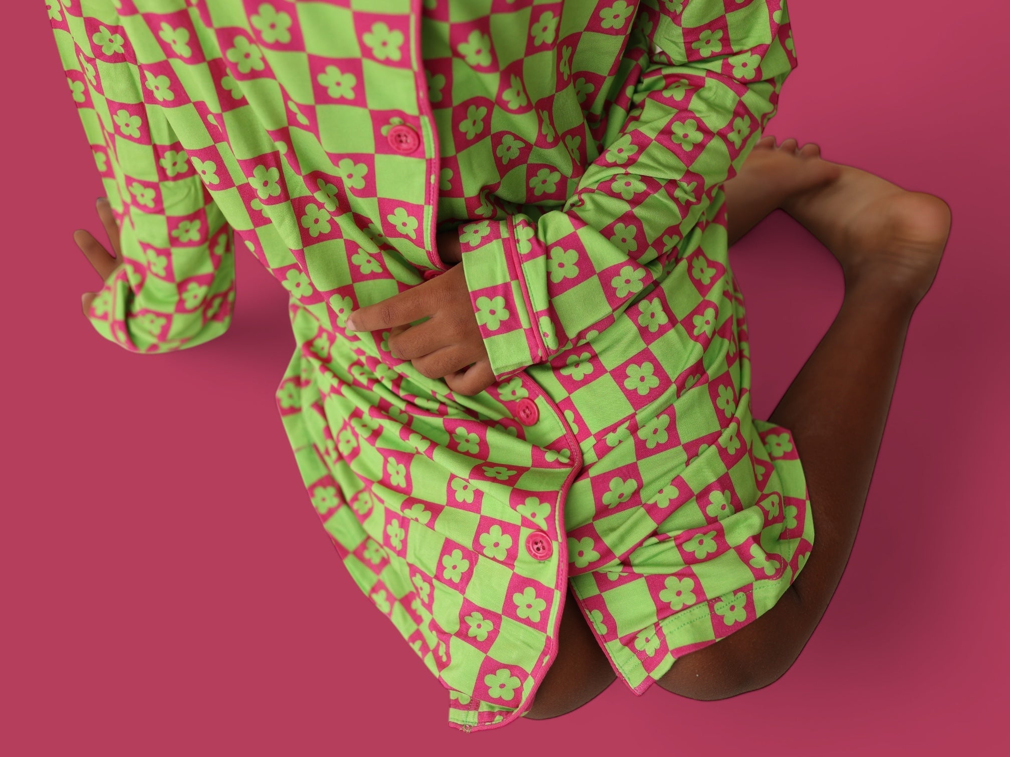 Wild Daisy Checkers Girl's Dream Gown