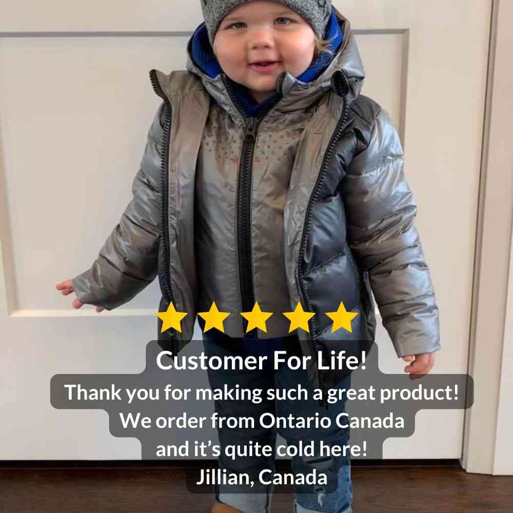 Car Seat Coat | The Road Coat Down - Platinum/black