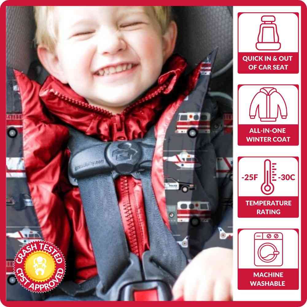 Car Seat Coat | The Road Coat Down - Rescue Print