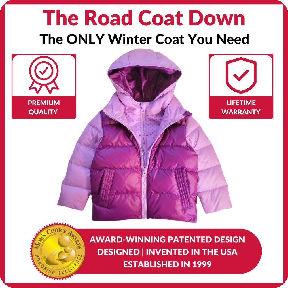 Car Seat Coat | The Road Coat Down - Lilac/plum