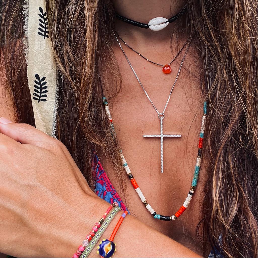 Pepper Cowrie Shell Necklace