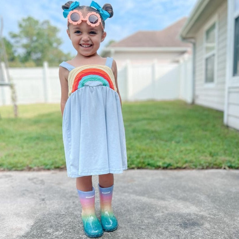 Toddler Rain Boots In Rainbow - Isla