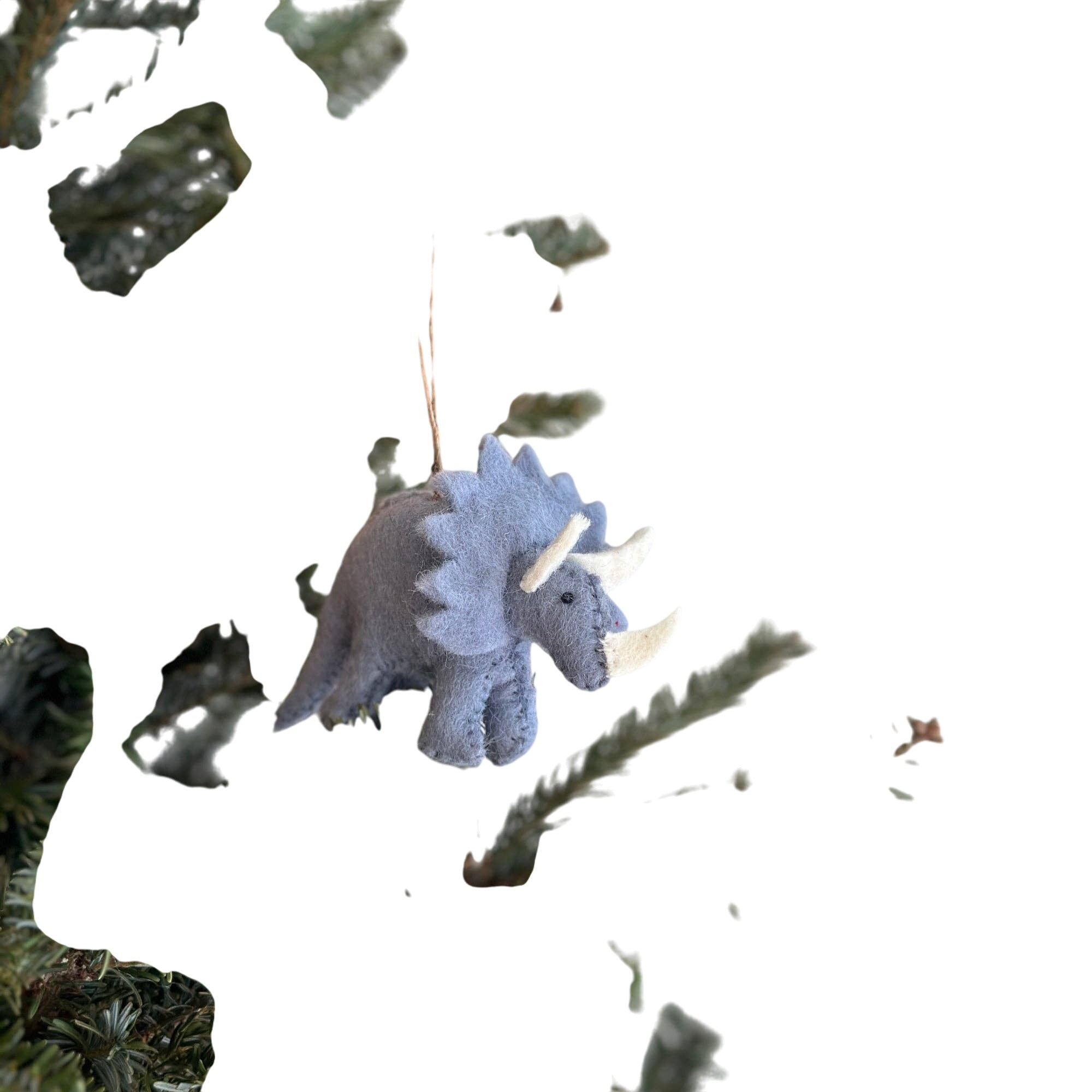 Felt Ornament - Dinosaur Triceratops